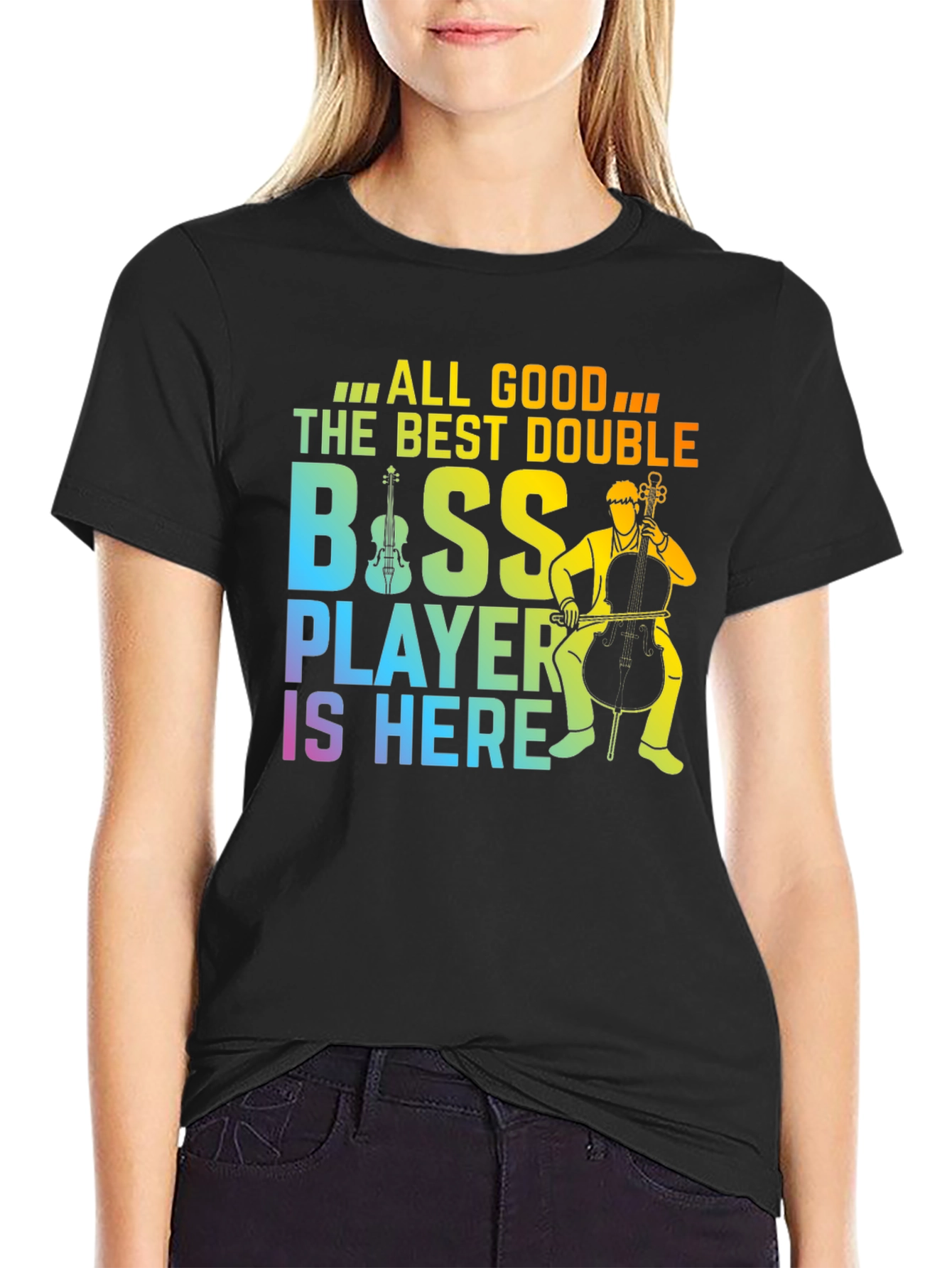 Double Bass Player T-Shirt Musician Graphic Tee
