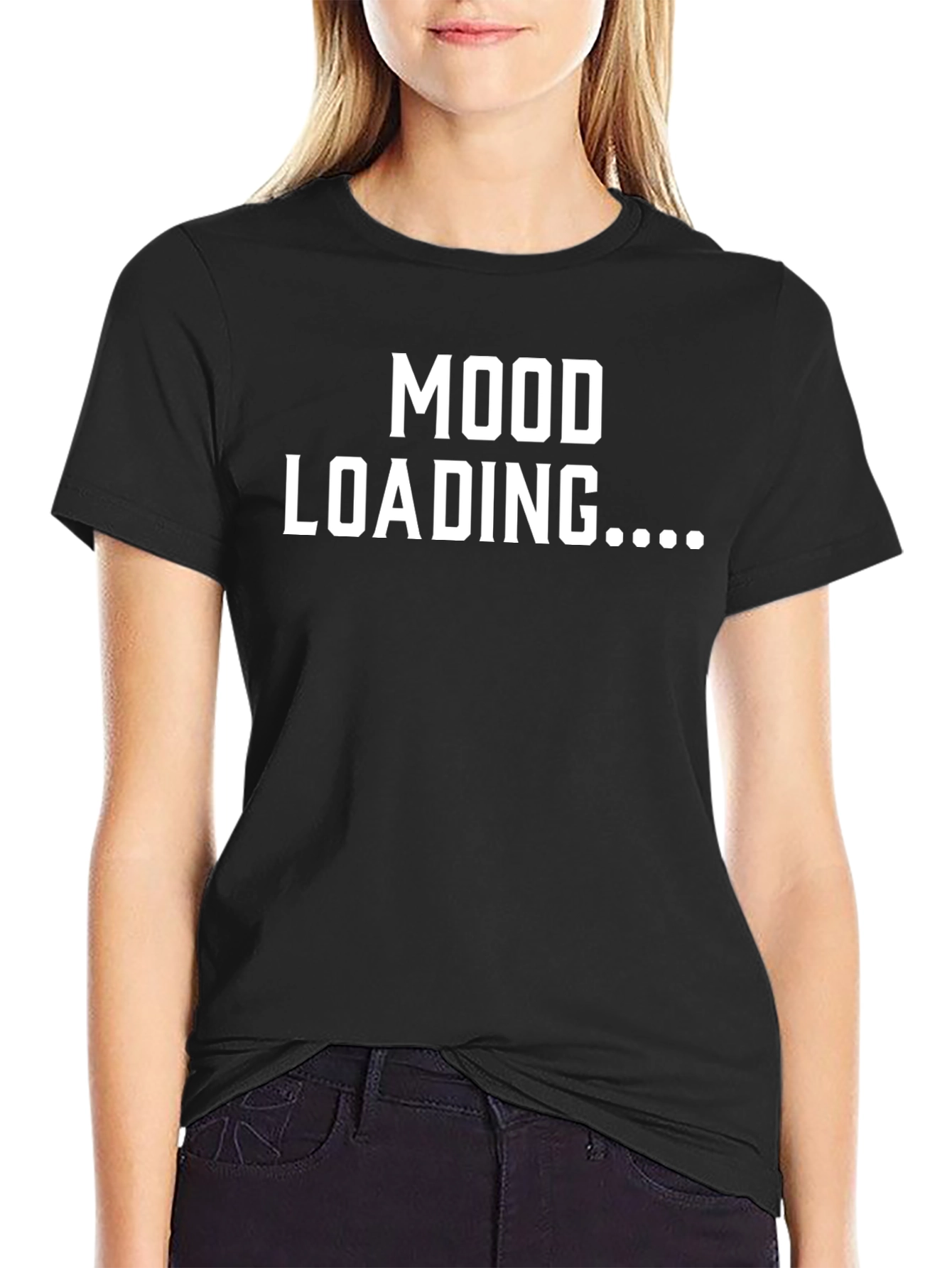 Mood Loading Black T-Shirt - Express Yourself!