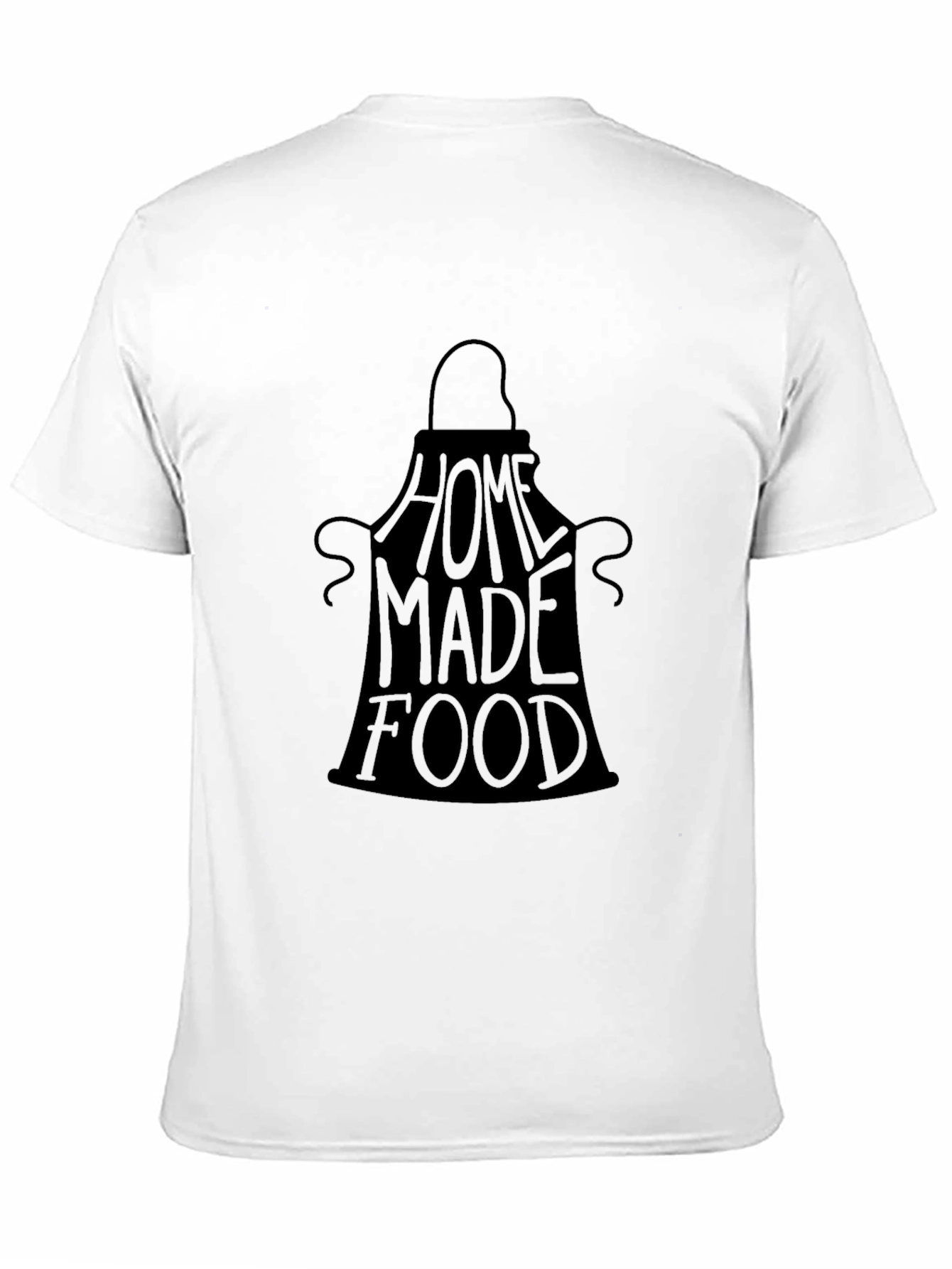 Home Made Food Graphic T-Shirt Black Crew Neck Tee