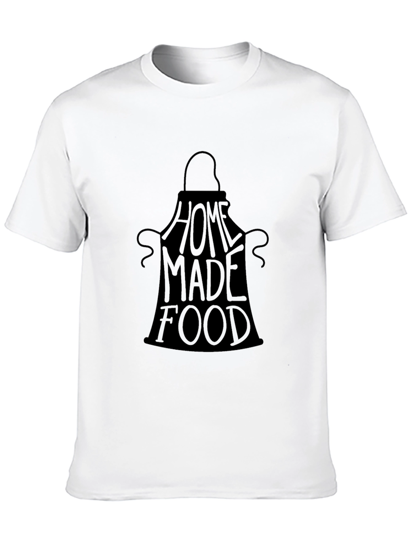 Home Made Food Graphic T-Shirt Black Crew Neck Tee
