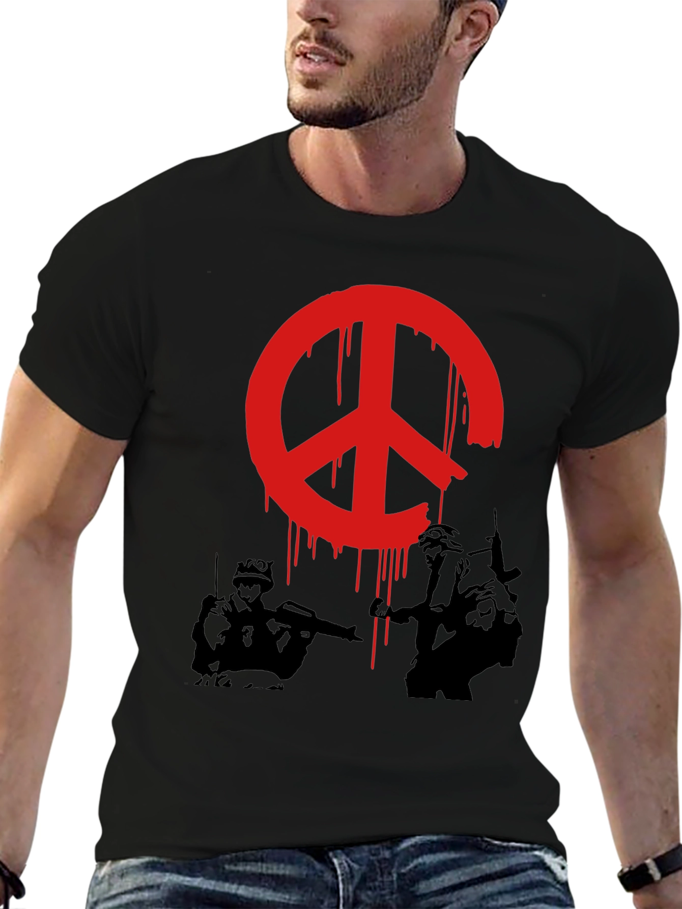 Peace Sign Graphic T-Shirt - Stylish and Bold