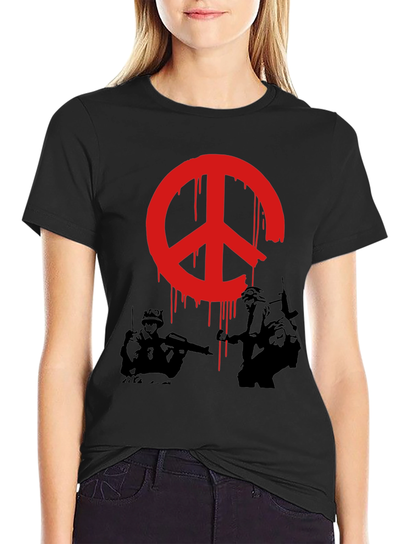Peace Sign Graphic T-Shirt - Stylish and Bold