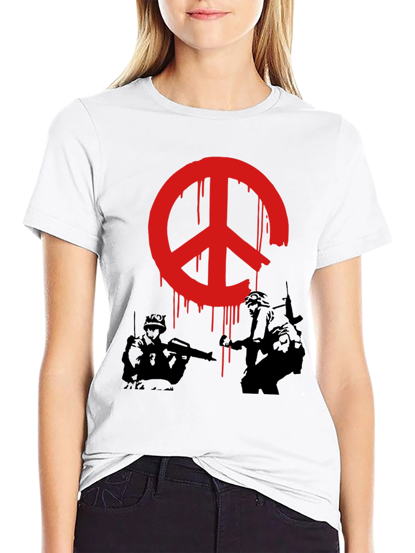 Peace Sign Graphic T-Shirt - Stylish and Bold