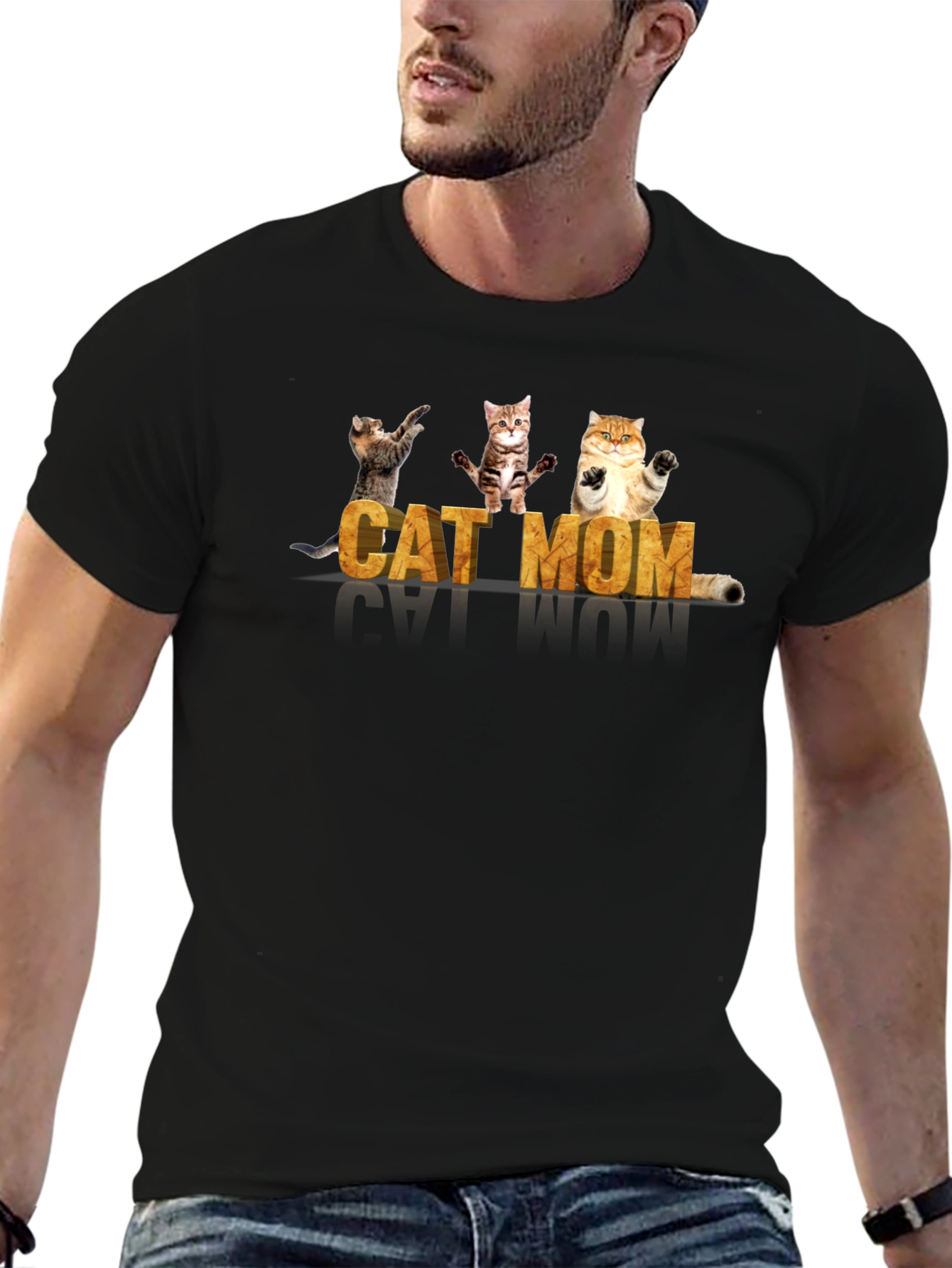 Funny Cat Mom T-Shirt -  Cute Kitten Design
