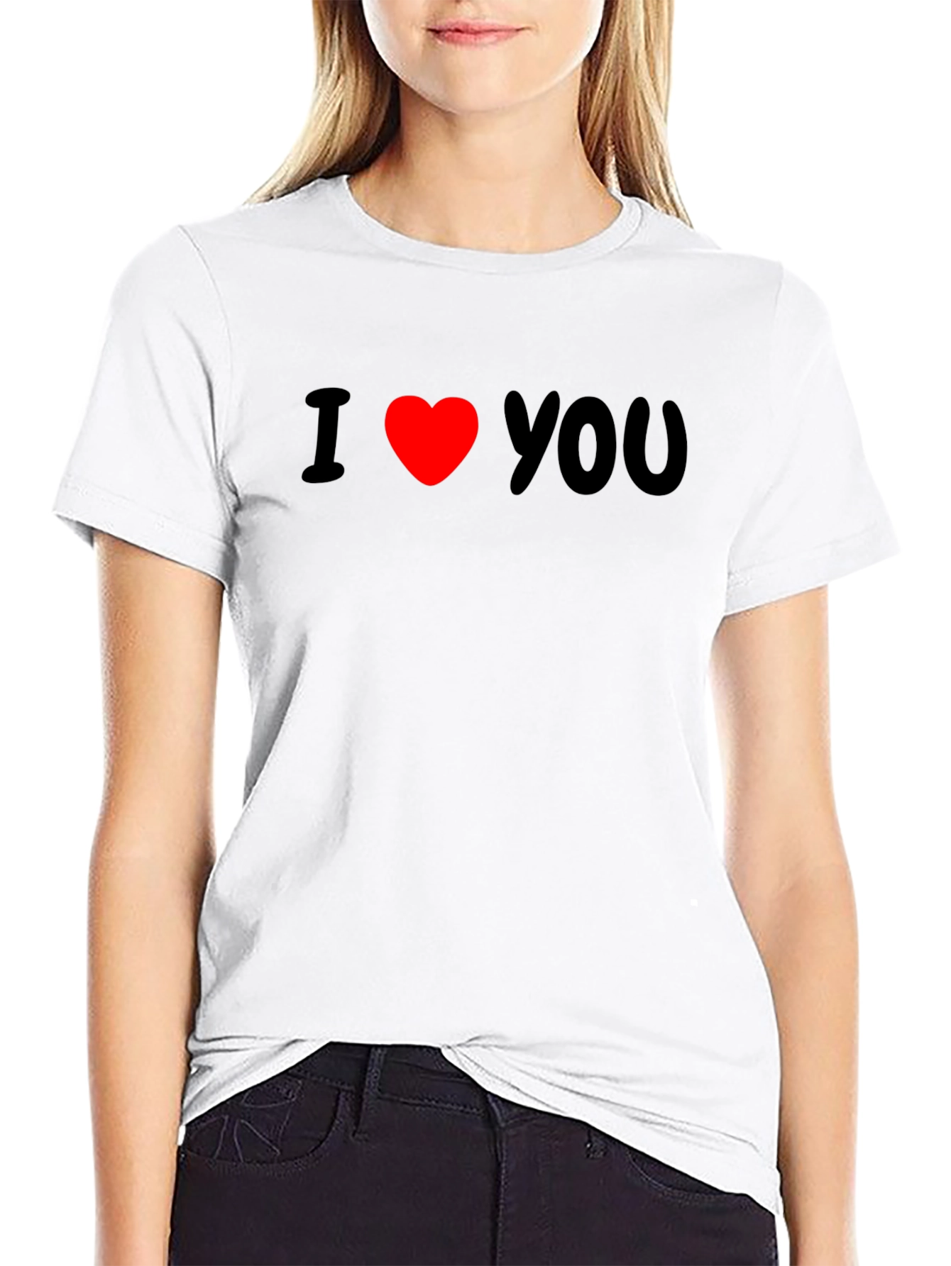 I Heart You Graphic T-Shirt - Black Casual Wear