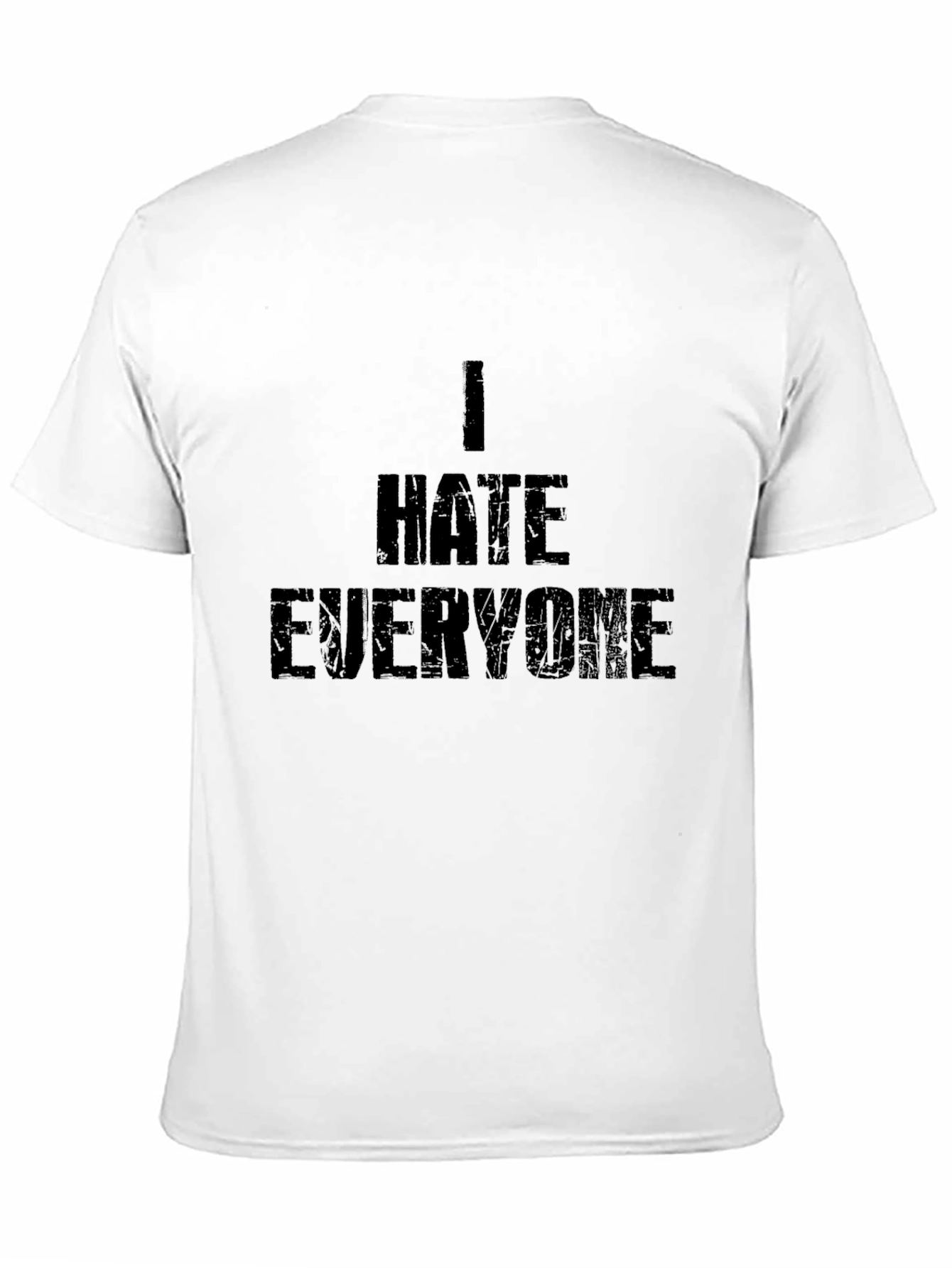 I Hate Everyone Graphic Tee - Black Cotton Blend