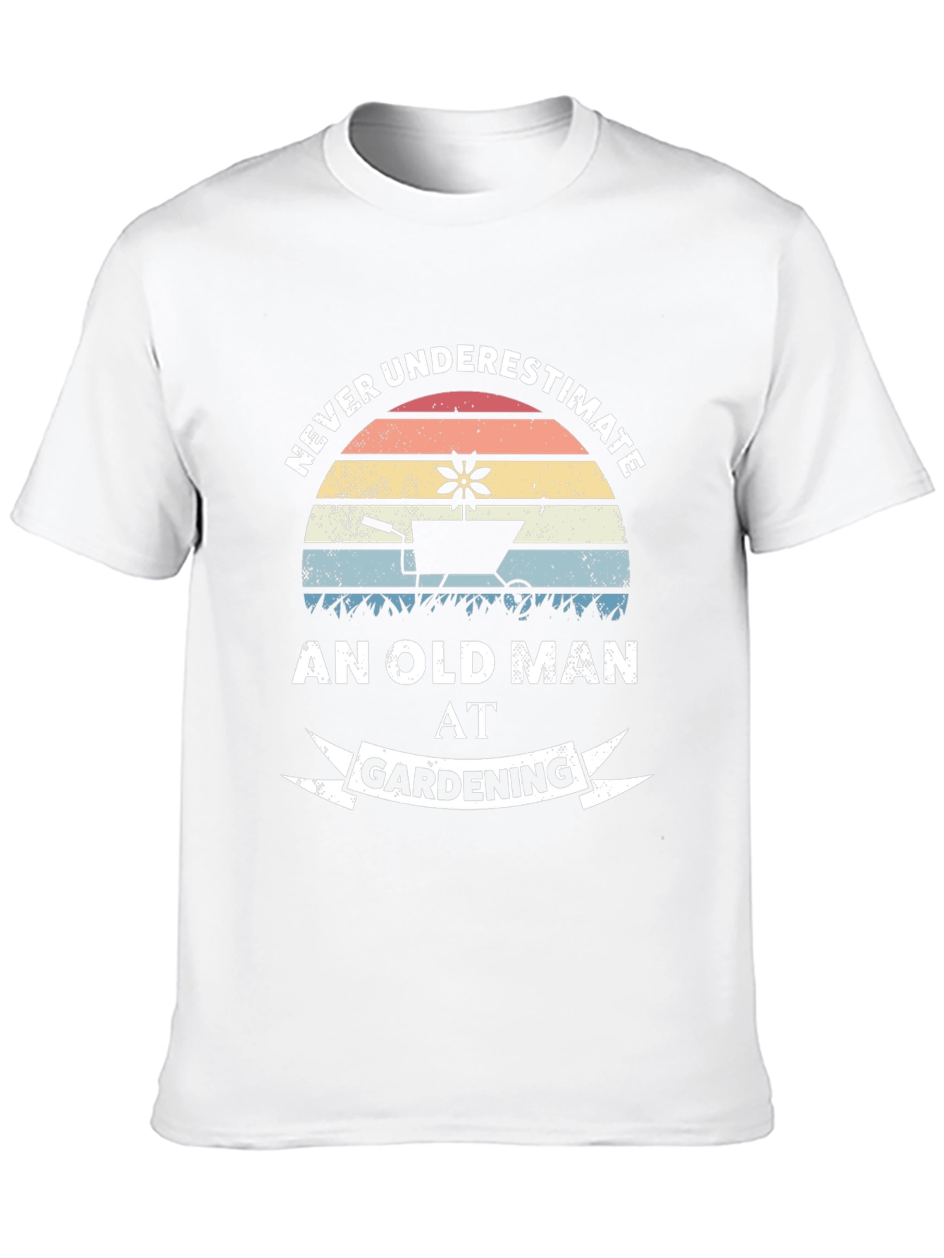 Never Underestimate Old Man Gardening T-Shirt