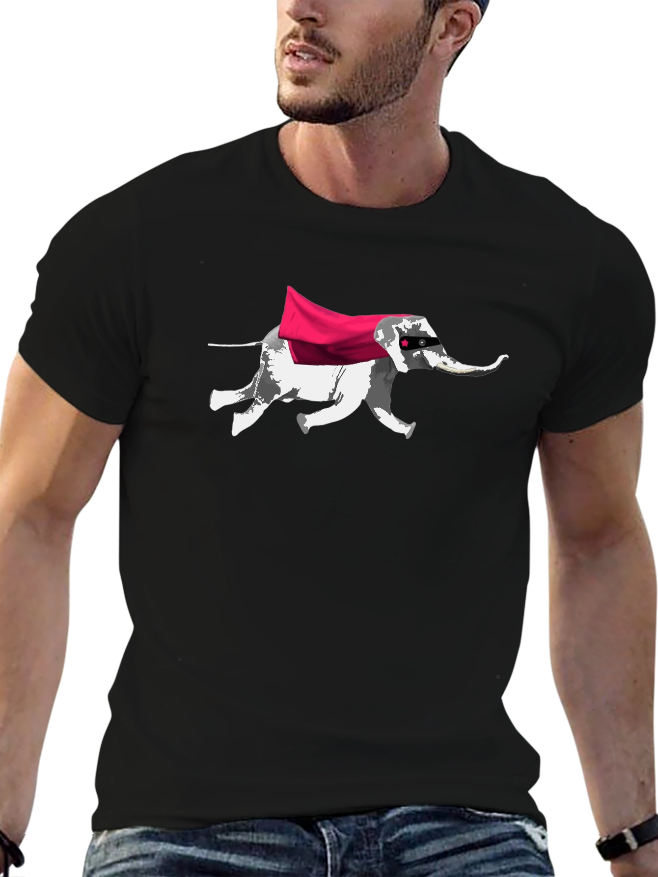 Super Elephant Graphic T-Shirt - Cool Animal Tee