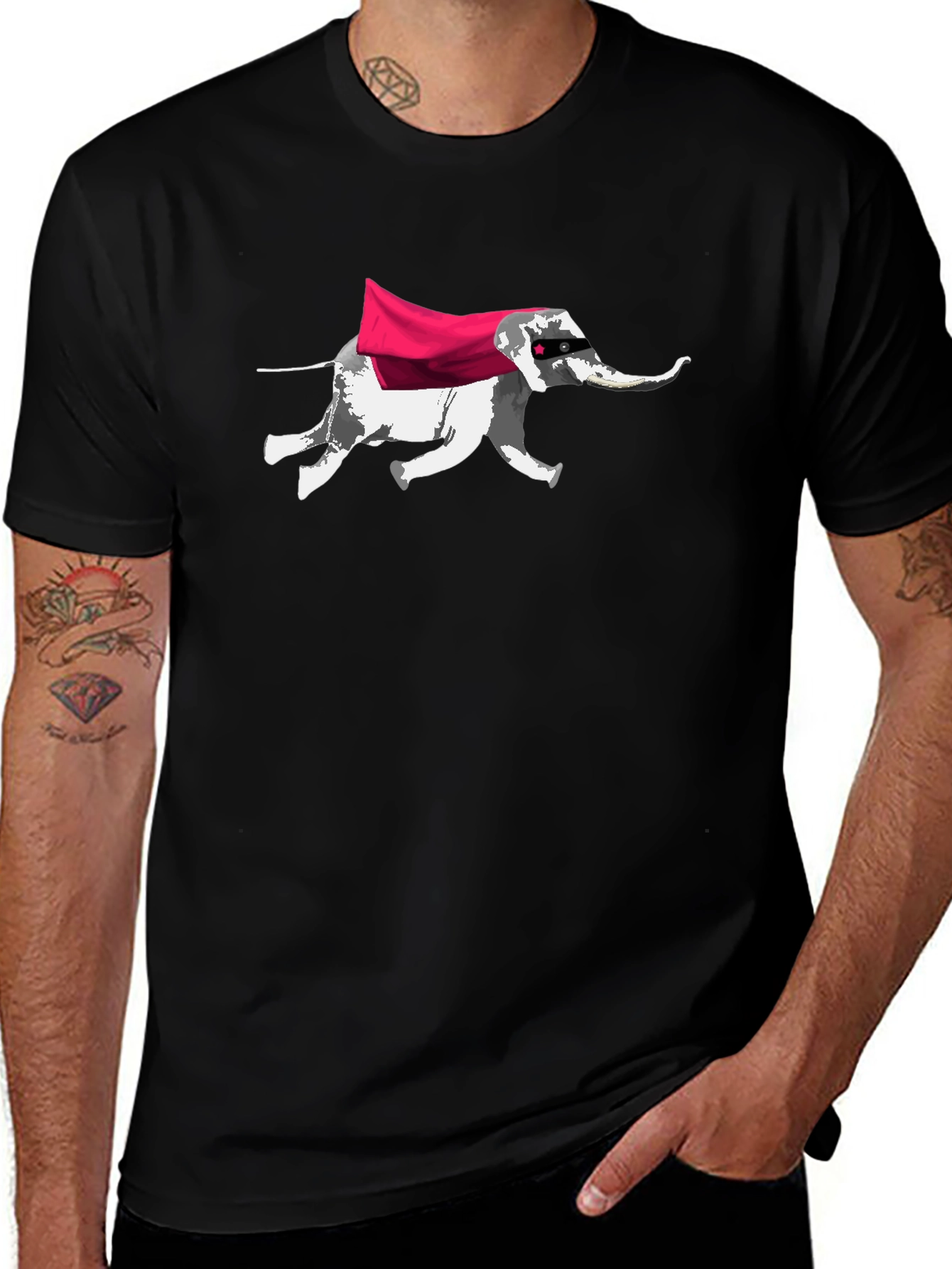 Super Elephant Graphic T-Shirt - Cool Animal Tee