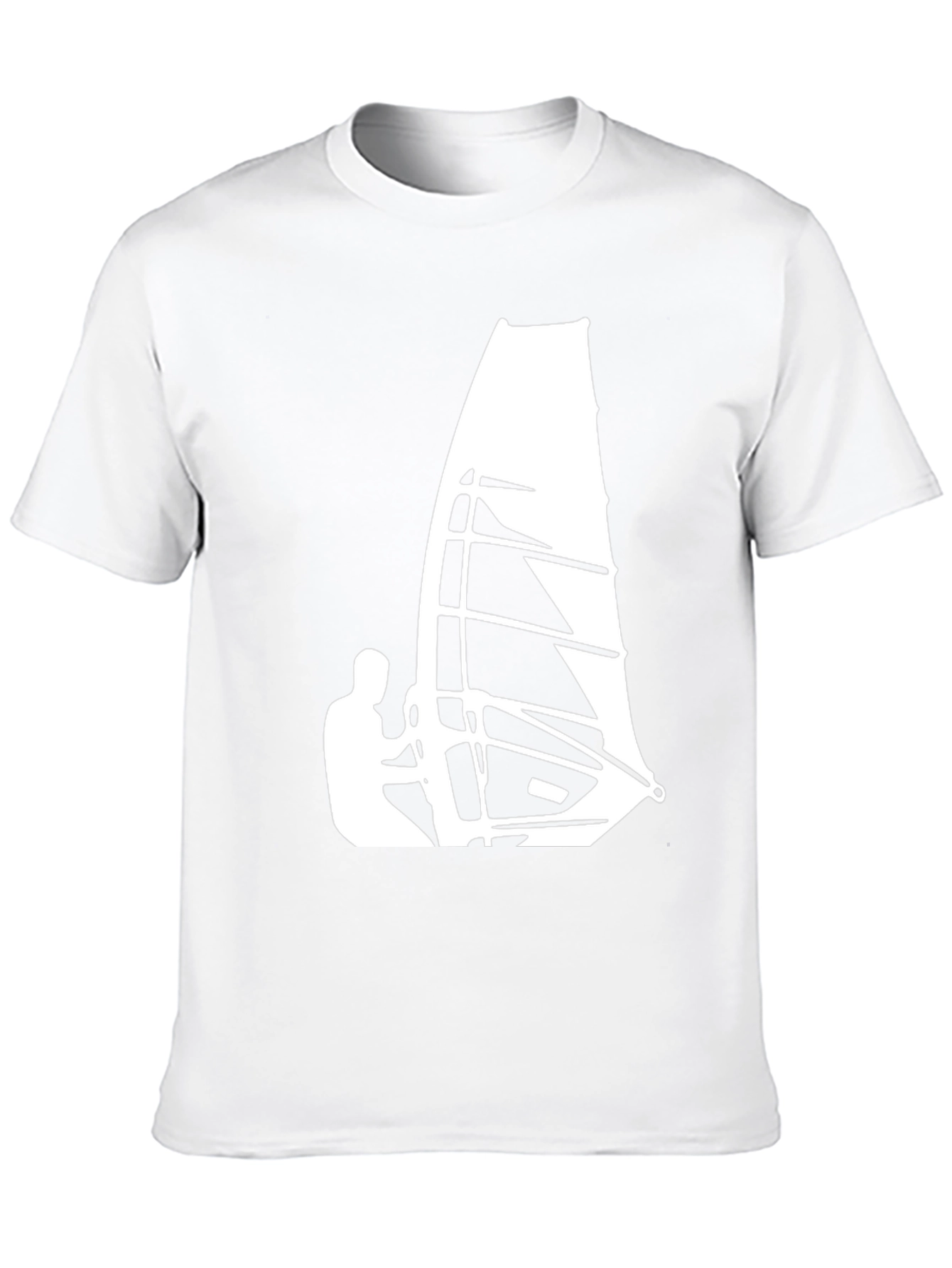 Windsurfer Graphic Tee - Black Cotton T-Shirt