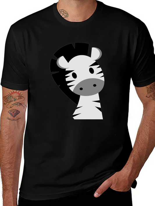 Zebra Graphic Tee - Cute Cartoon Animal T-Shirt