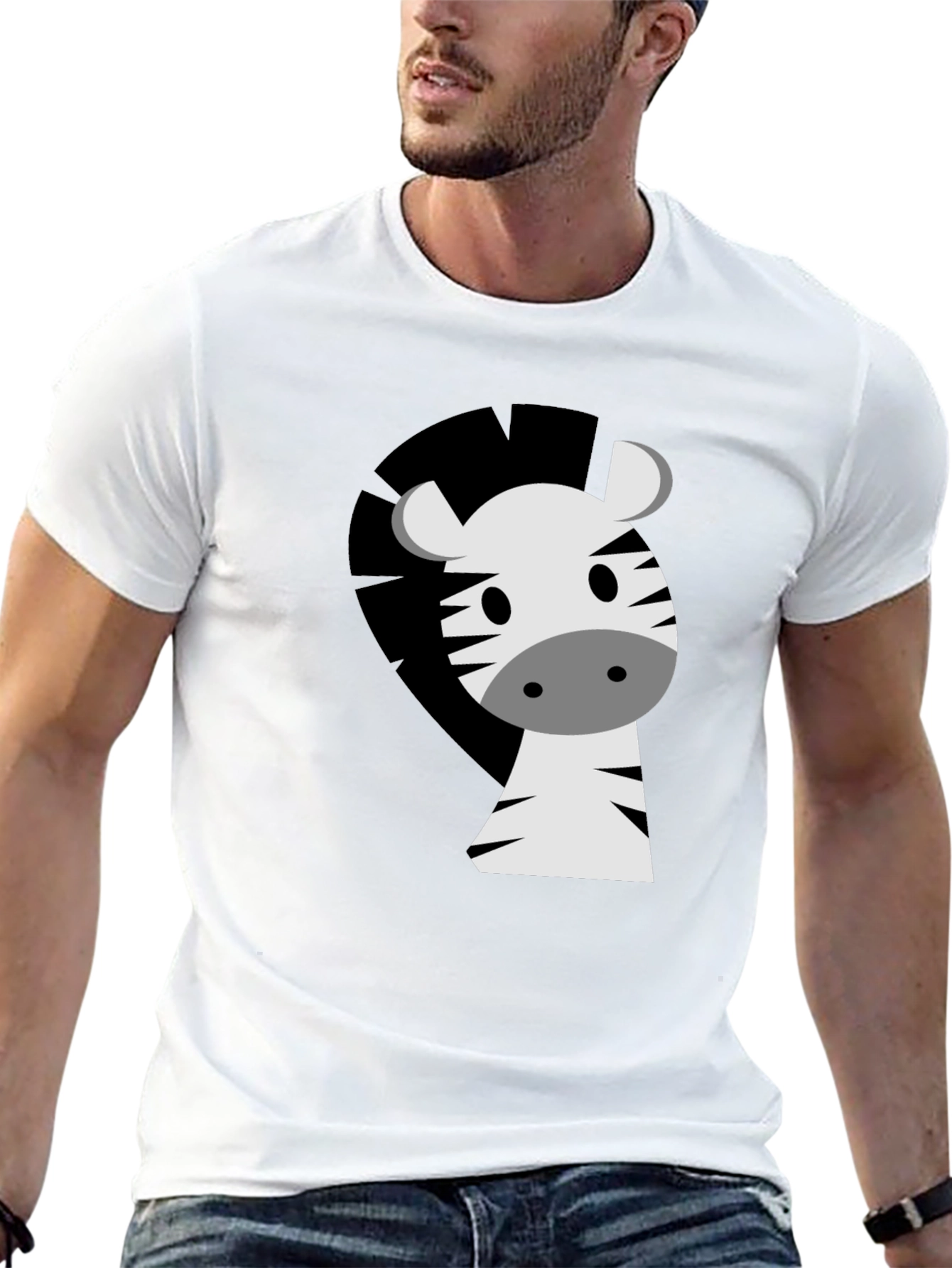 Zebra Graphic Tee - Cute Cartoon Animal T-Shirt