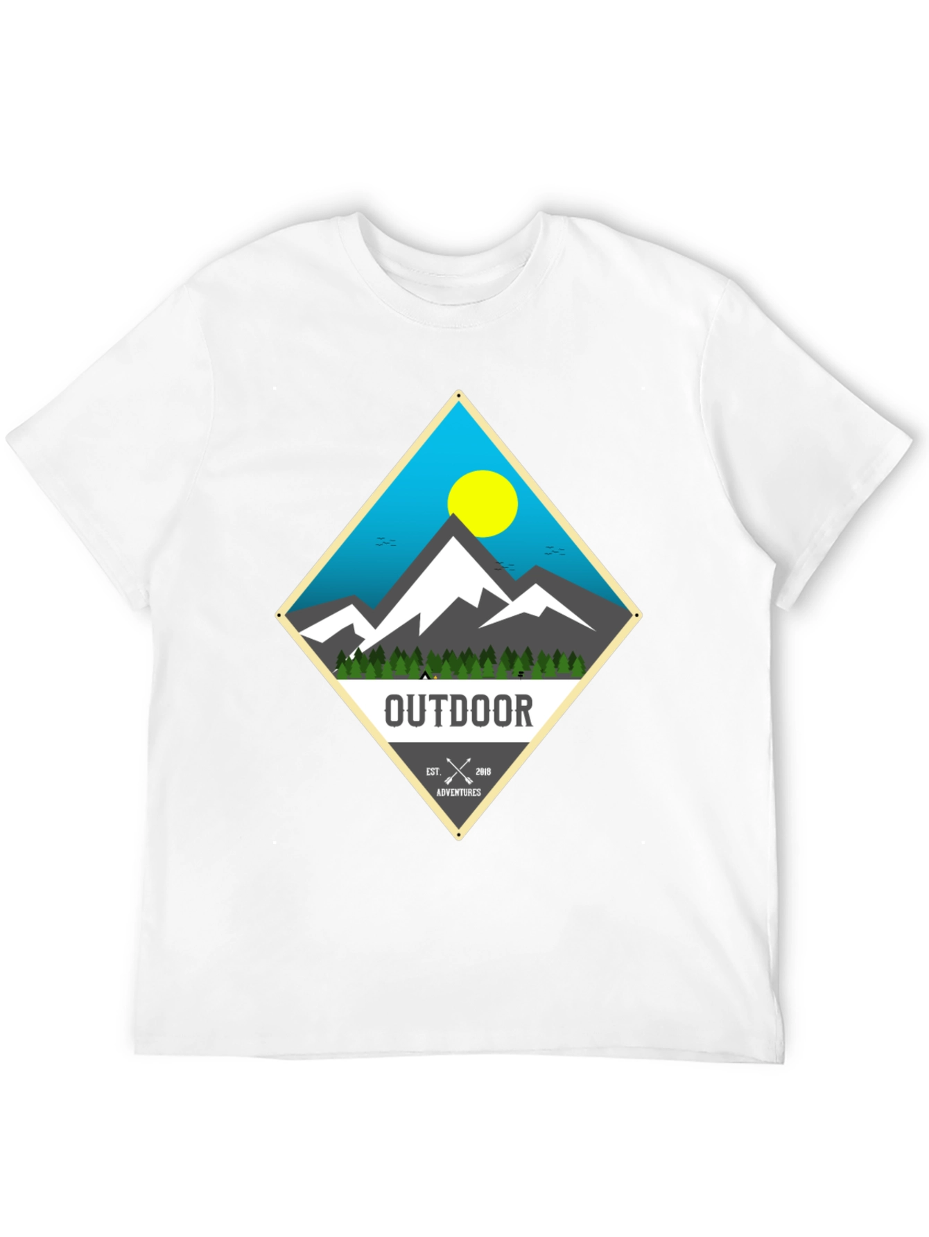 Outdoor Adventure Graphic Tee - Mens Black T-Shirt
