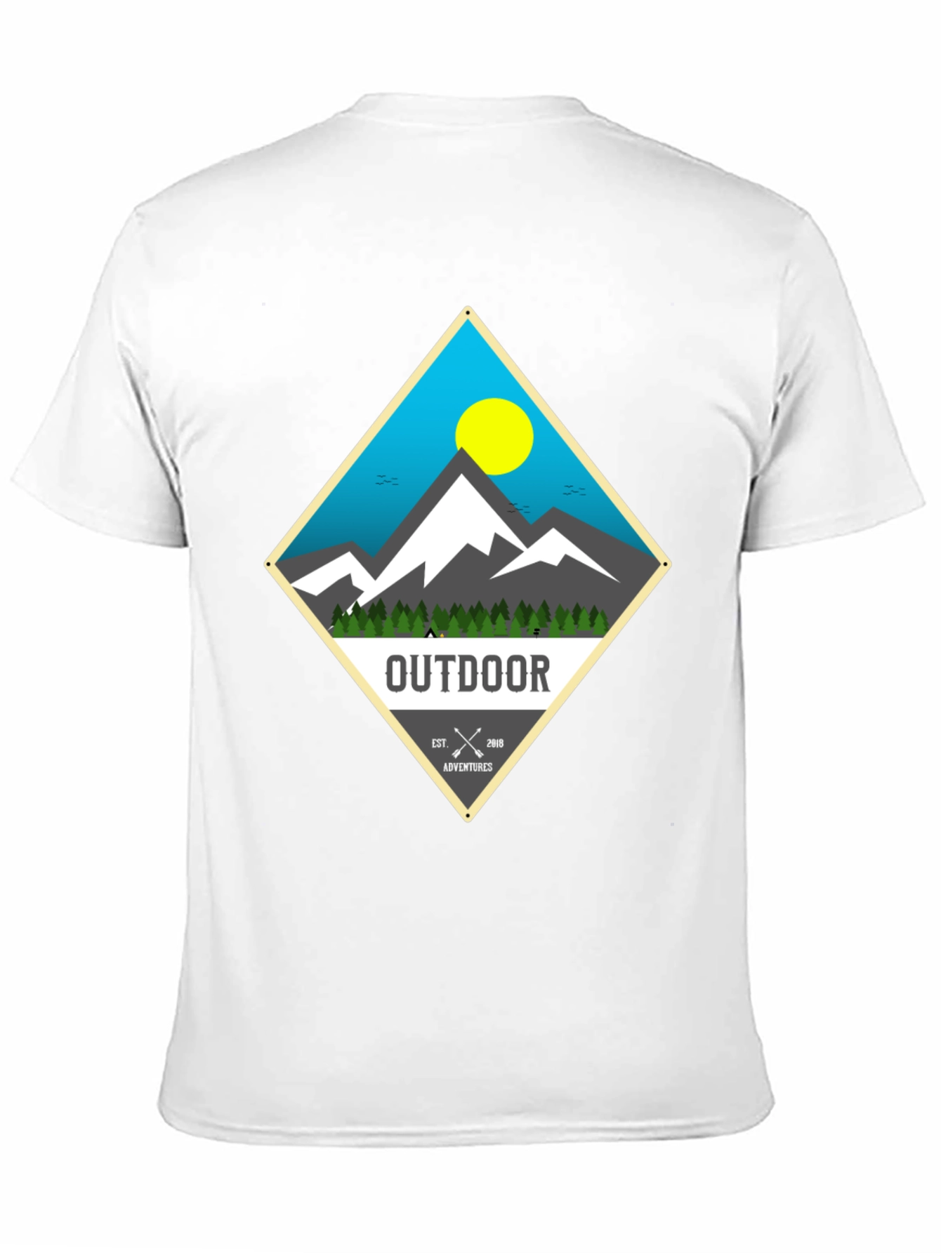 Outdoor Adventure Graphic Tee - Mens Black T-Shirt