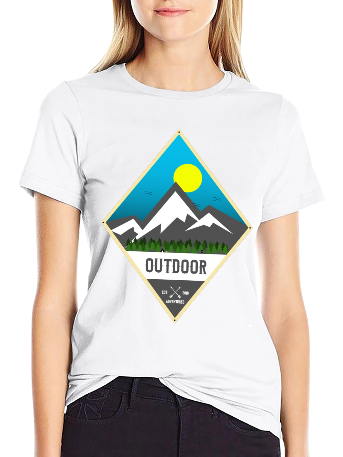 Outdoor Adventure Graphic Tee - Mens Black T-Shirt