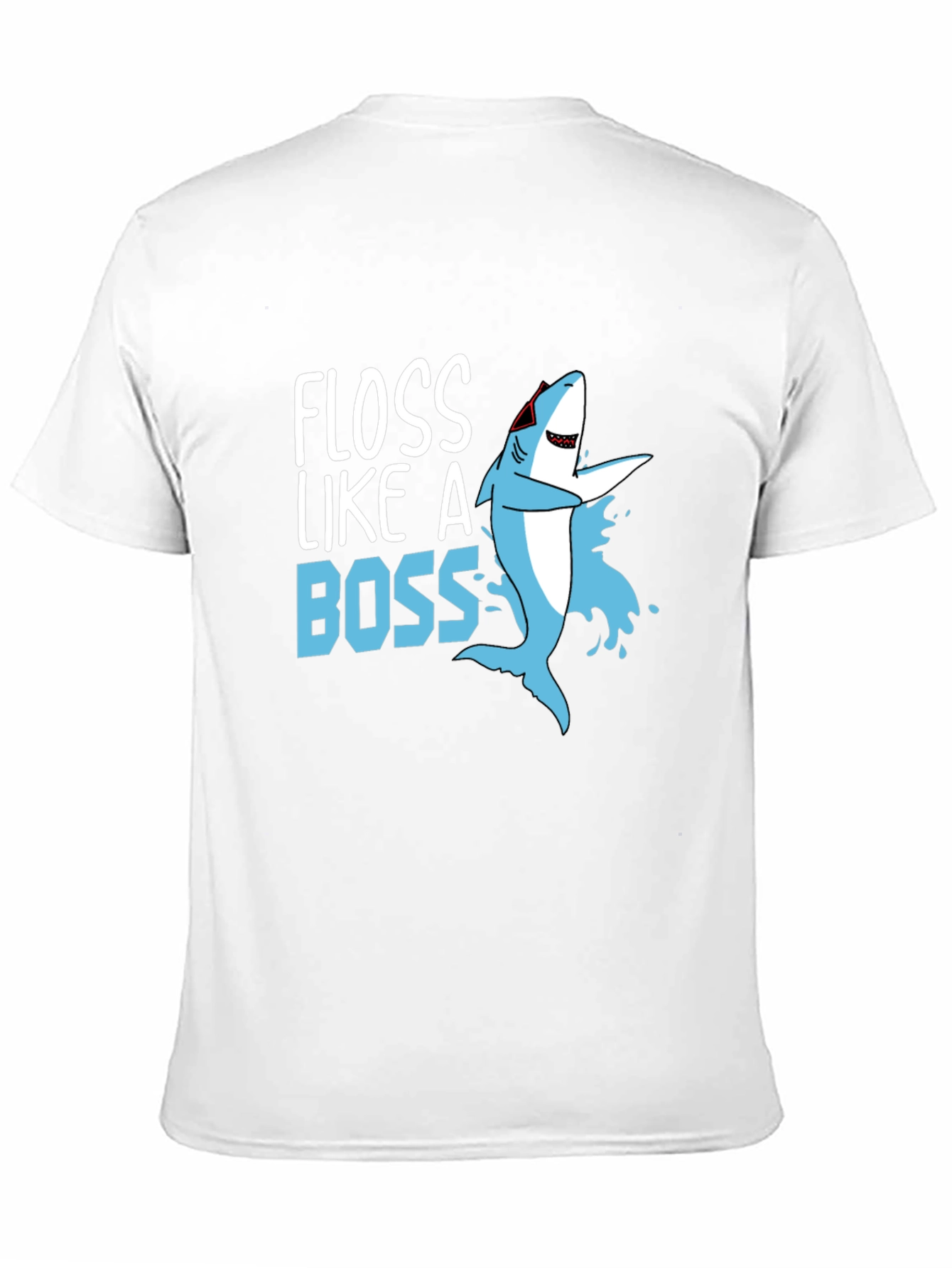 Floss Like A Boss Shark Graphic T-Shirt