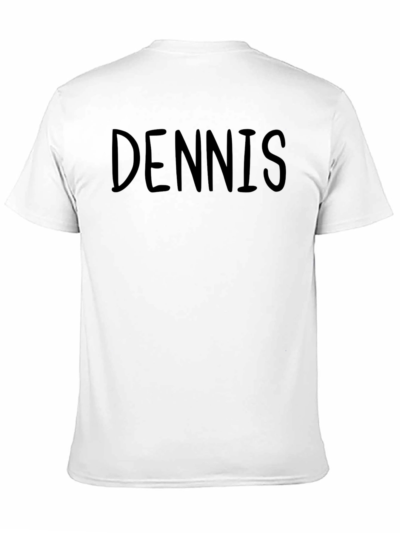 DENNIS Bold Text Crew Neck T-Shirt