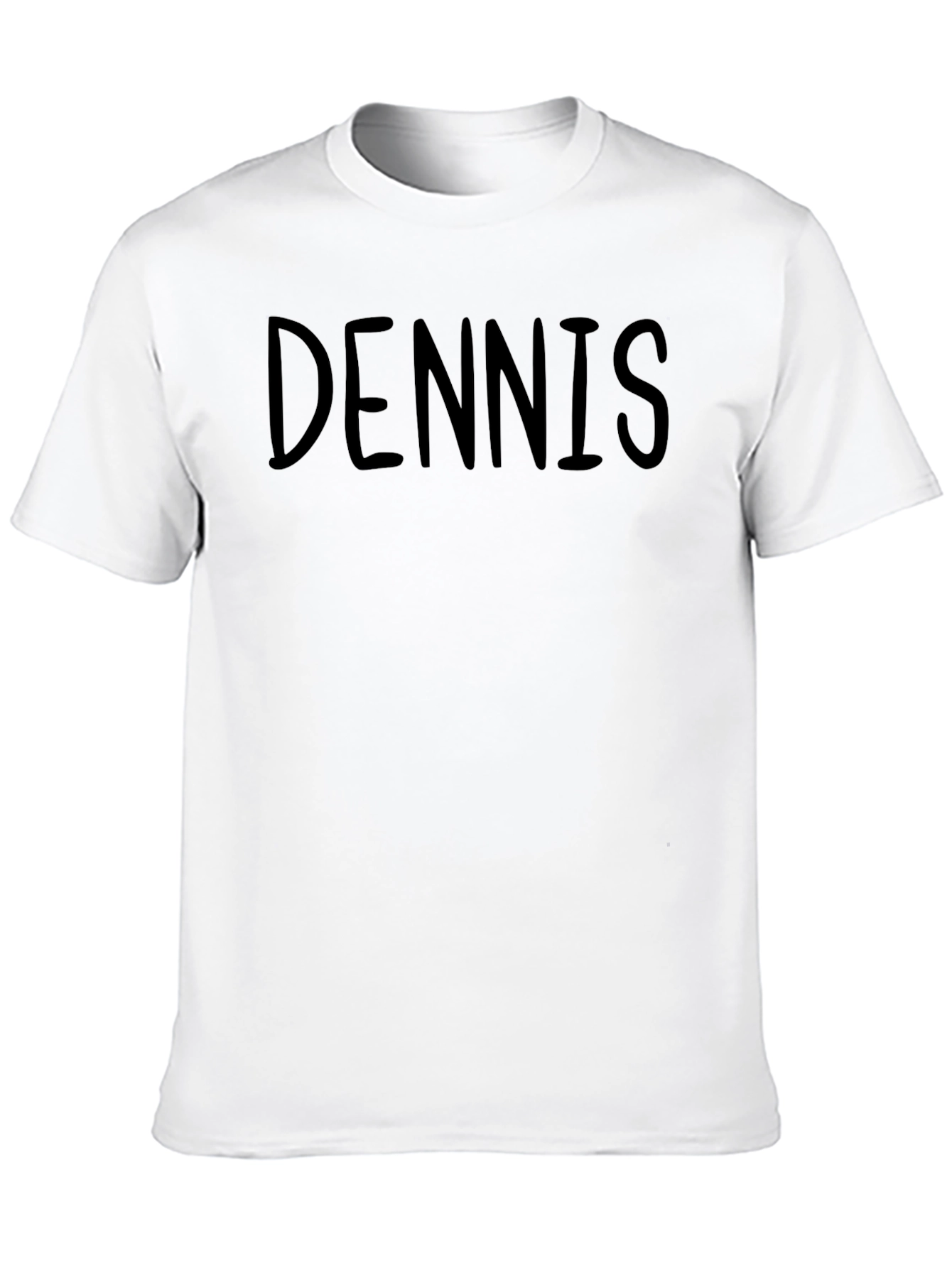 DENNIS Bold Text Crew Neck T-Shirt