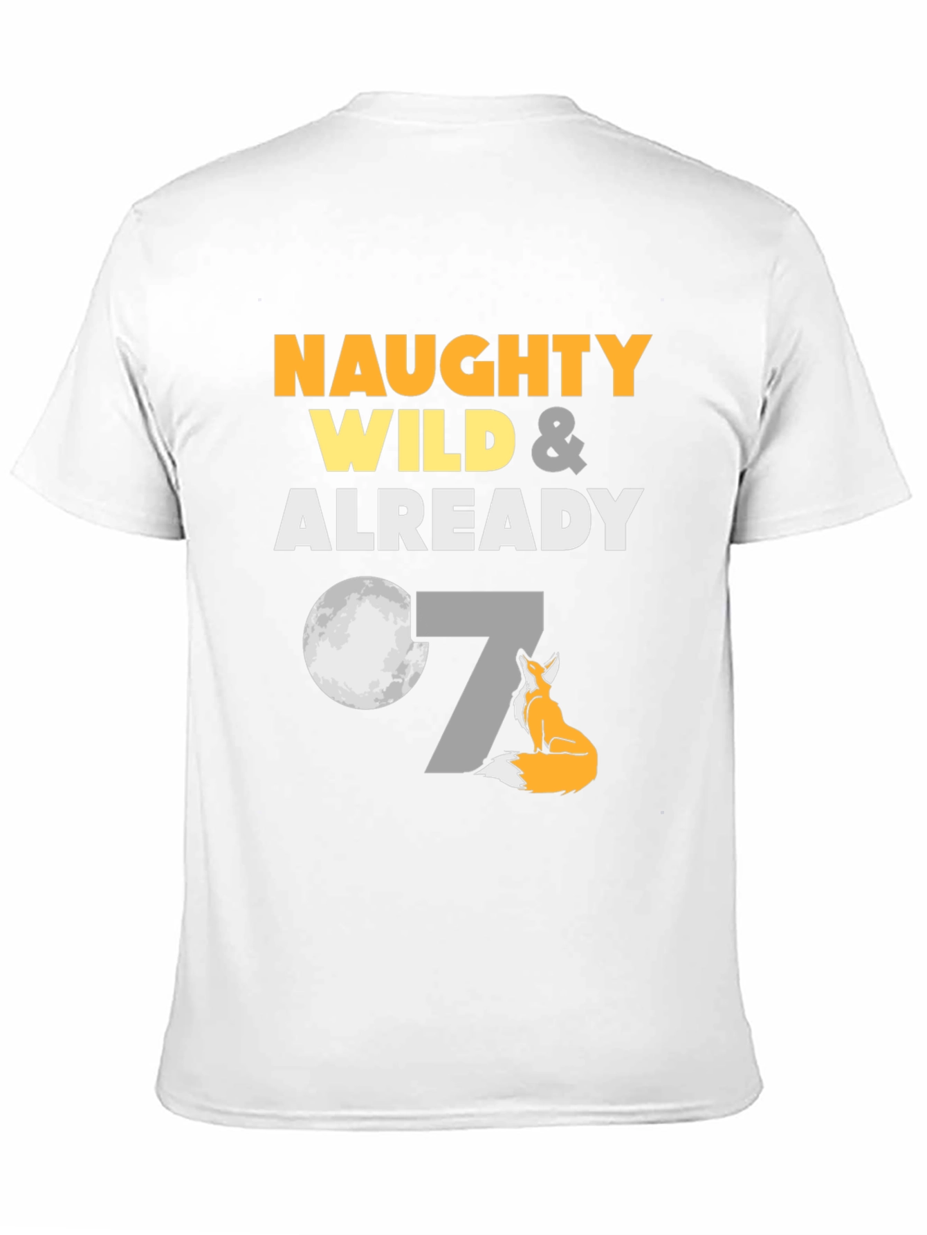 Naughty Wild & Already 7 Fox Birthday T-Shirt