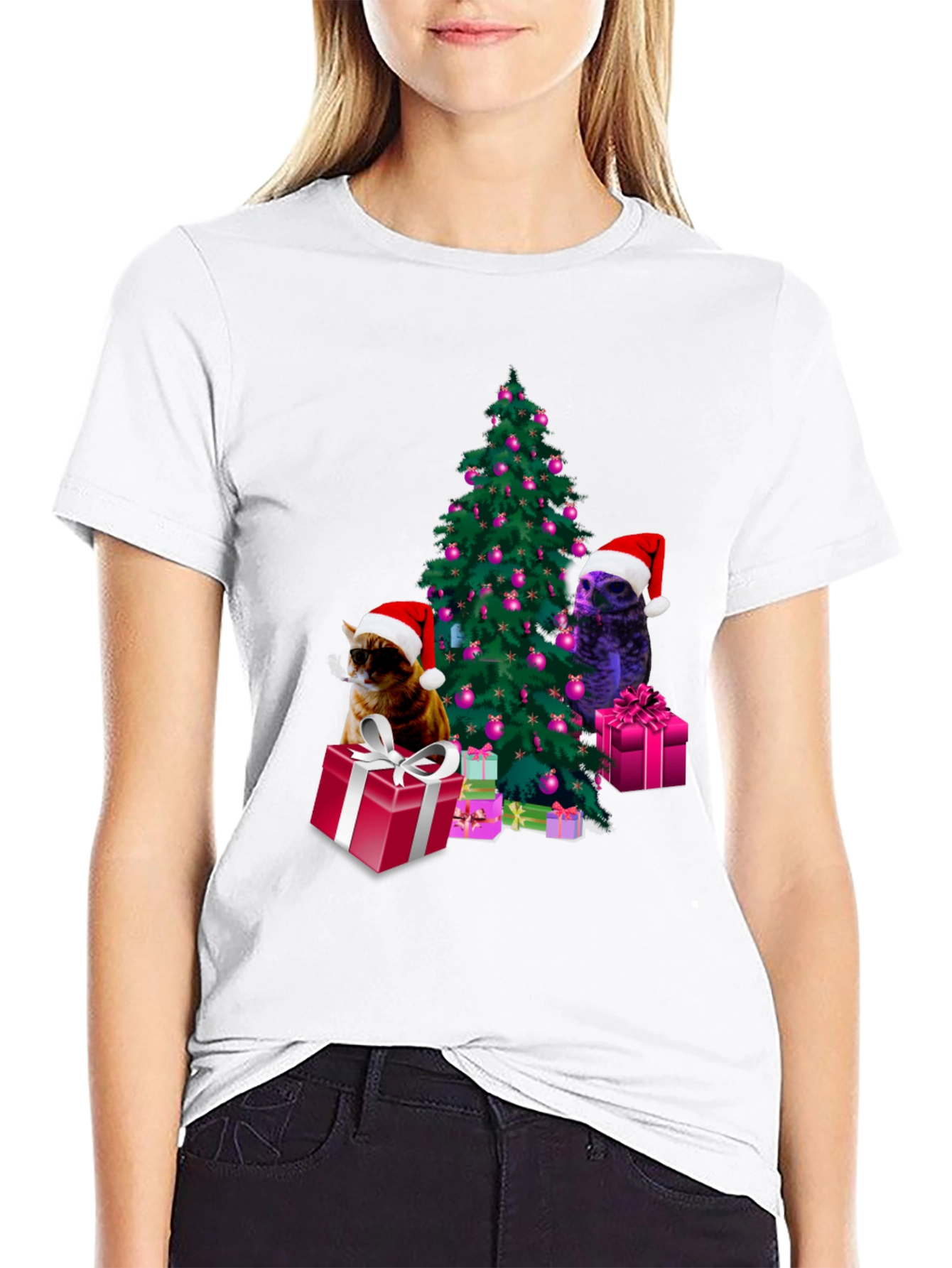 Festive Christmas Cats T-Shirt