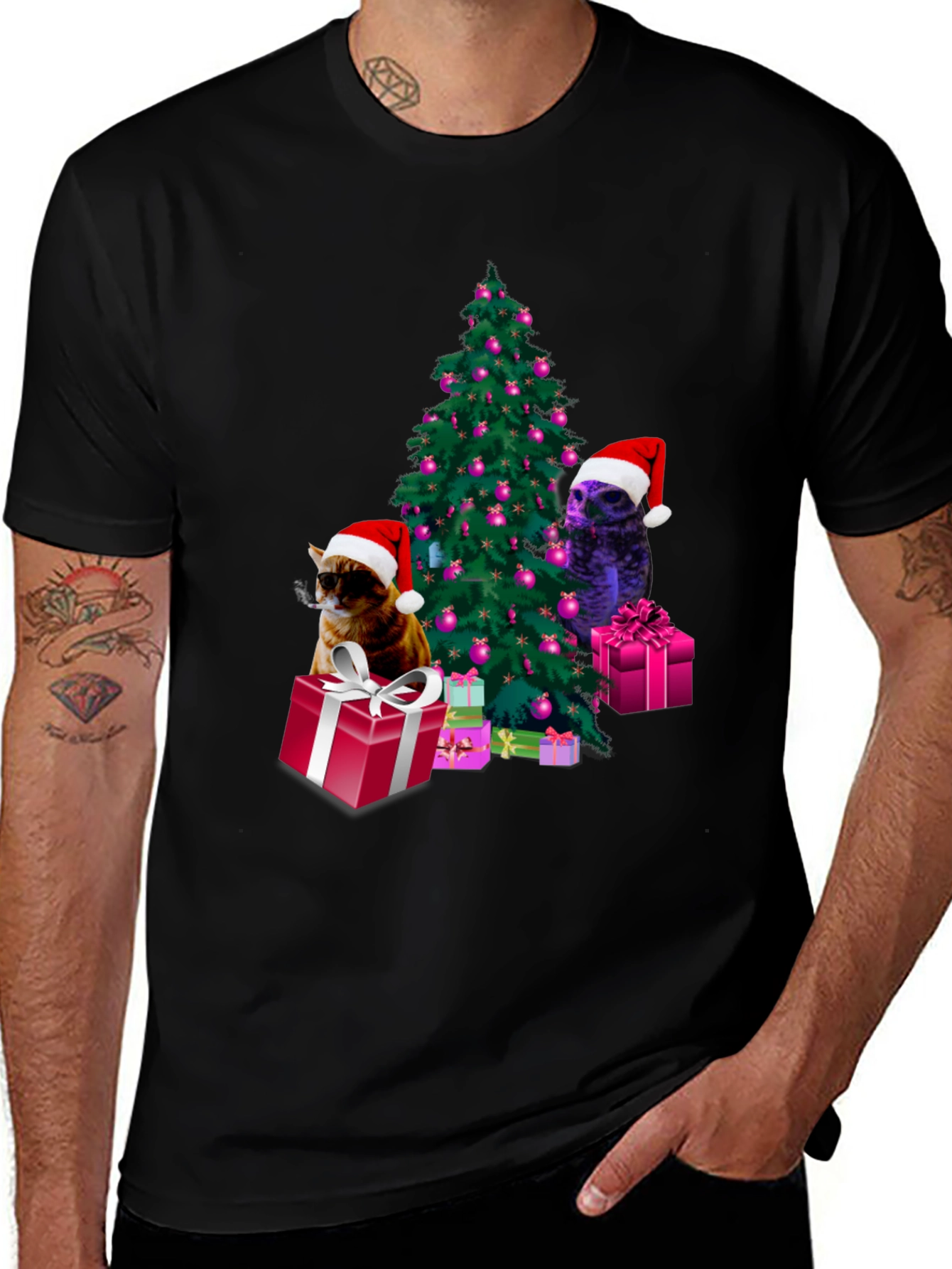 Festive Christmas Cats T-Shirt