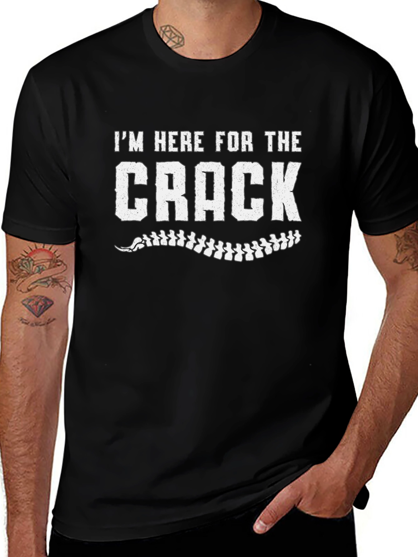 Im Here for The Crack Funny Chiropractic T-Shirt