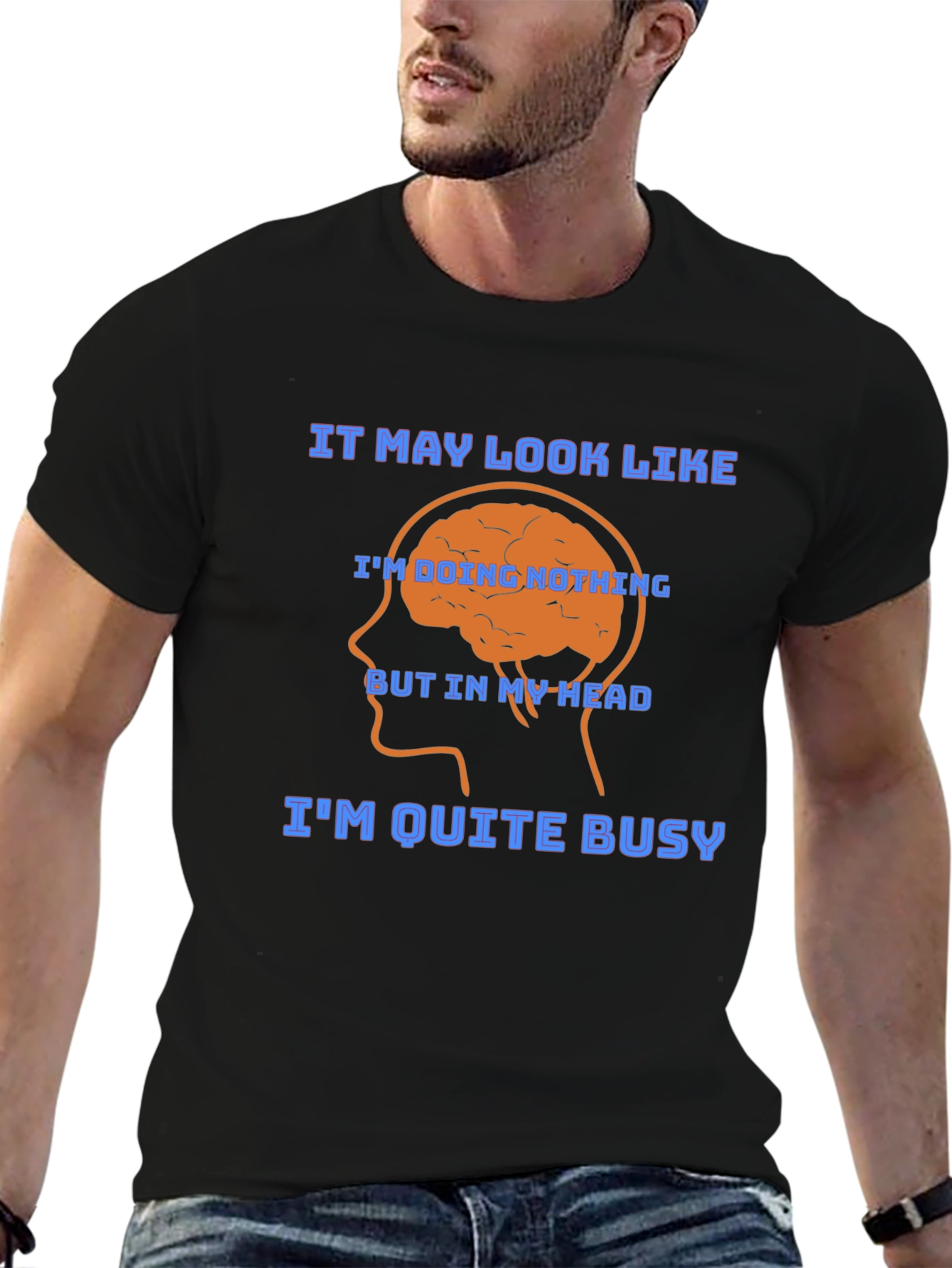 Brainy Thoughtful Funny Graphic T-Shirt