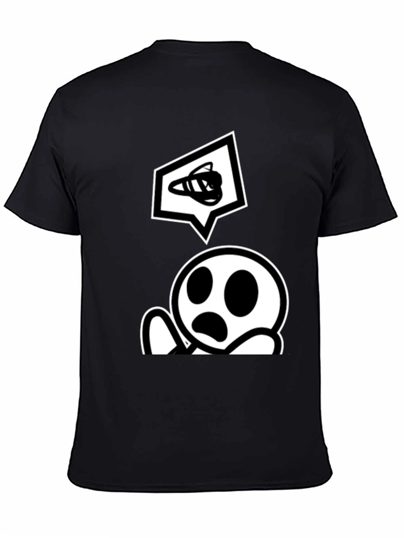 Cartoon Graphic T-Shirt - Classic Black Tee