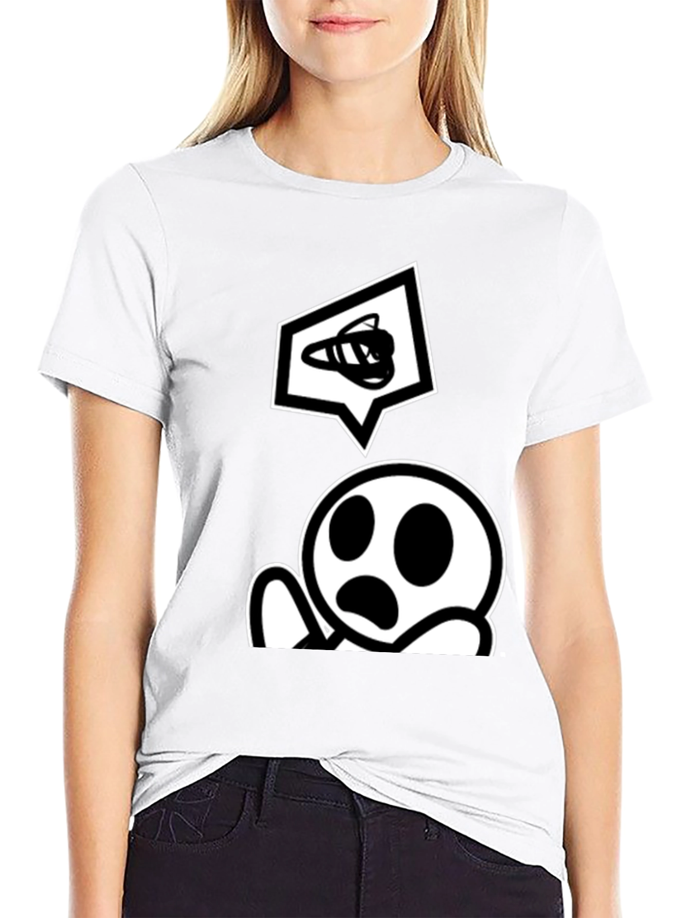 Cartoon Graphic T-Shirt - Classic Black Tee
