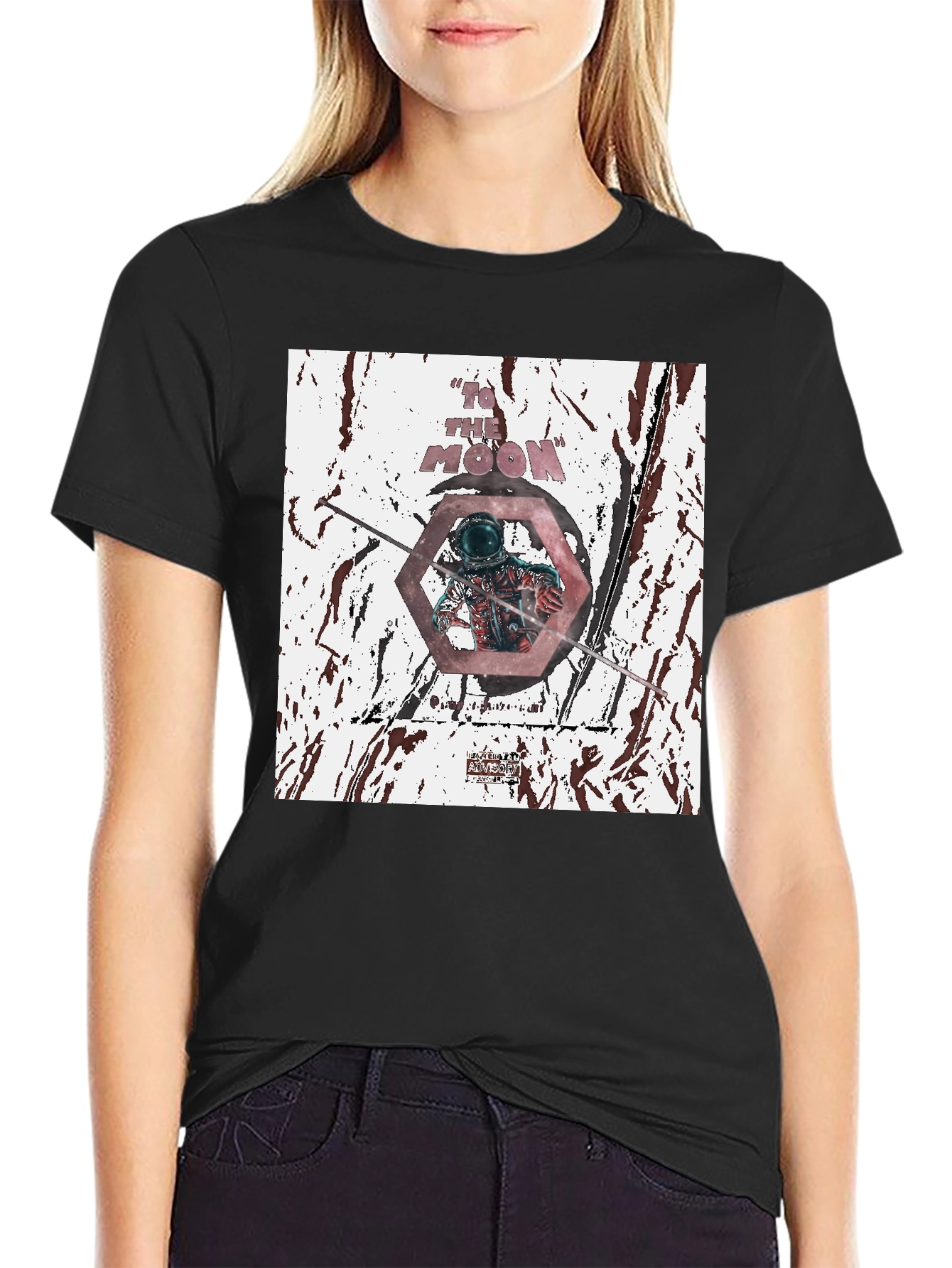 To The Moon Graphic Tee - Black