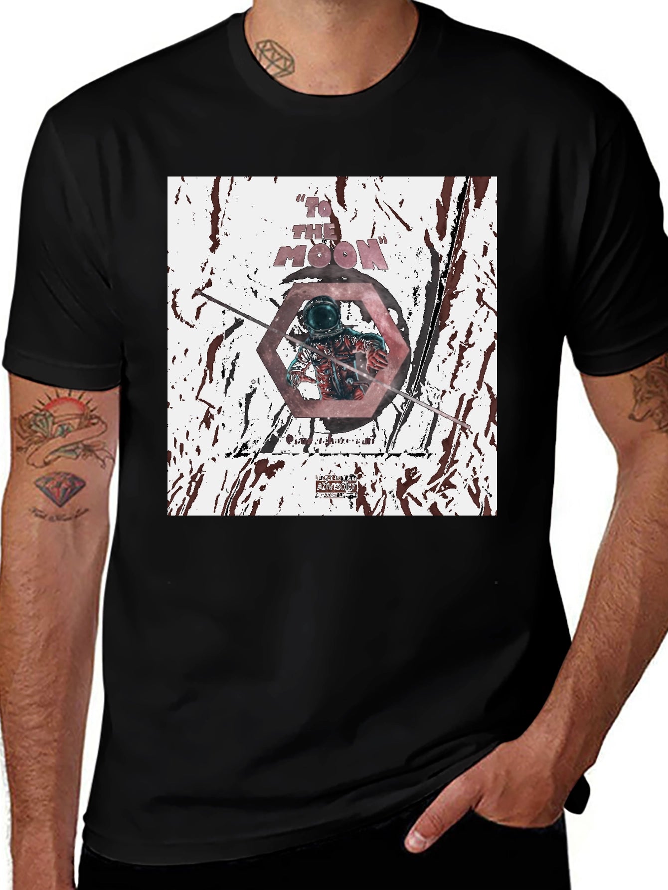 To The Moon Graphic Tee - Black