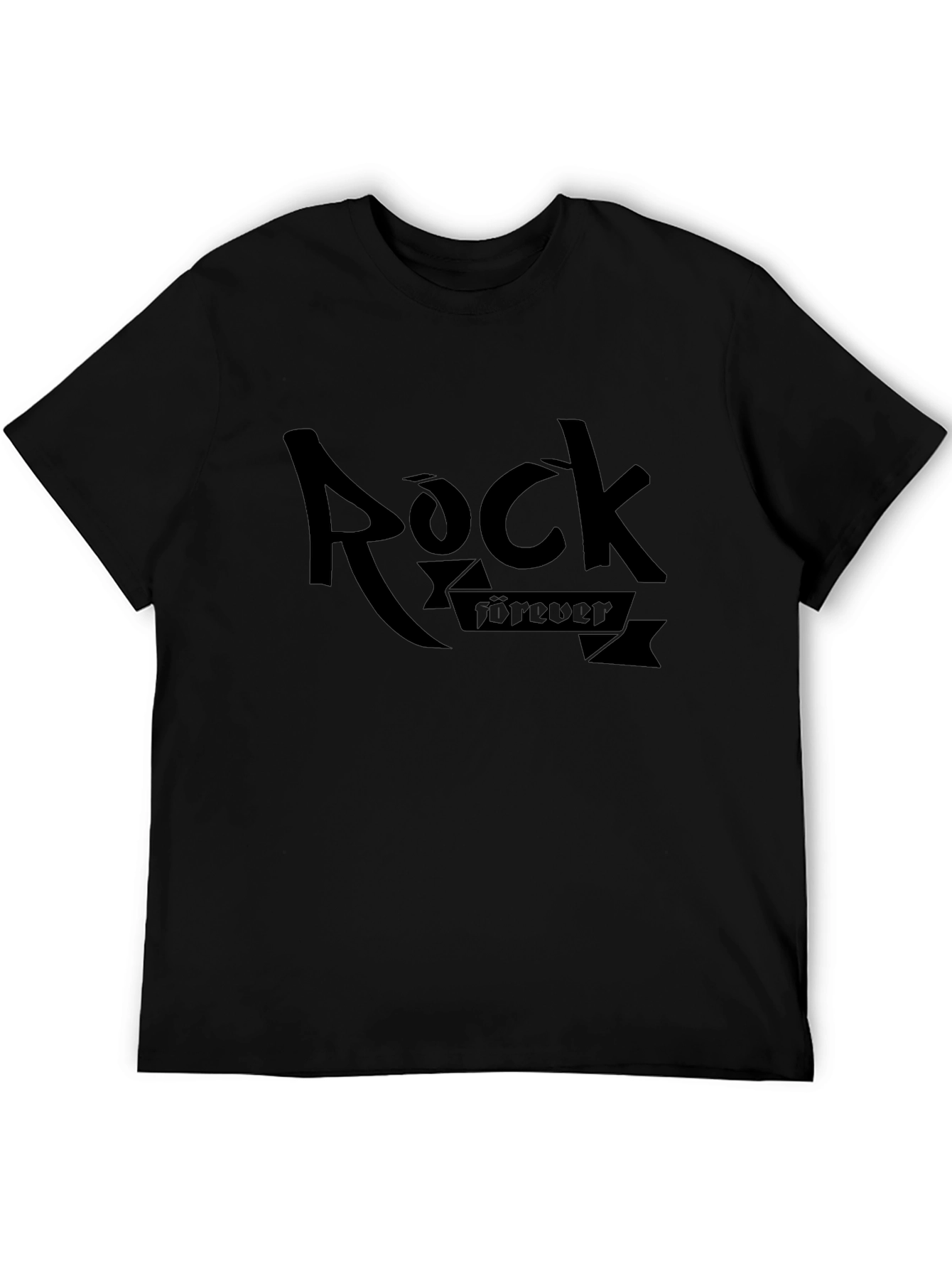 Rock Forever Black Graphic T-Shirt