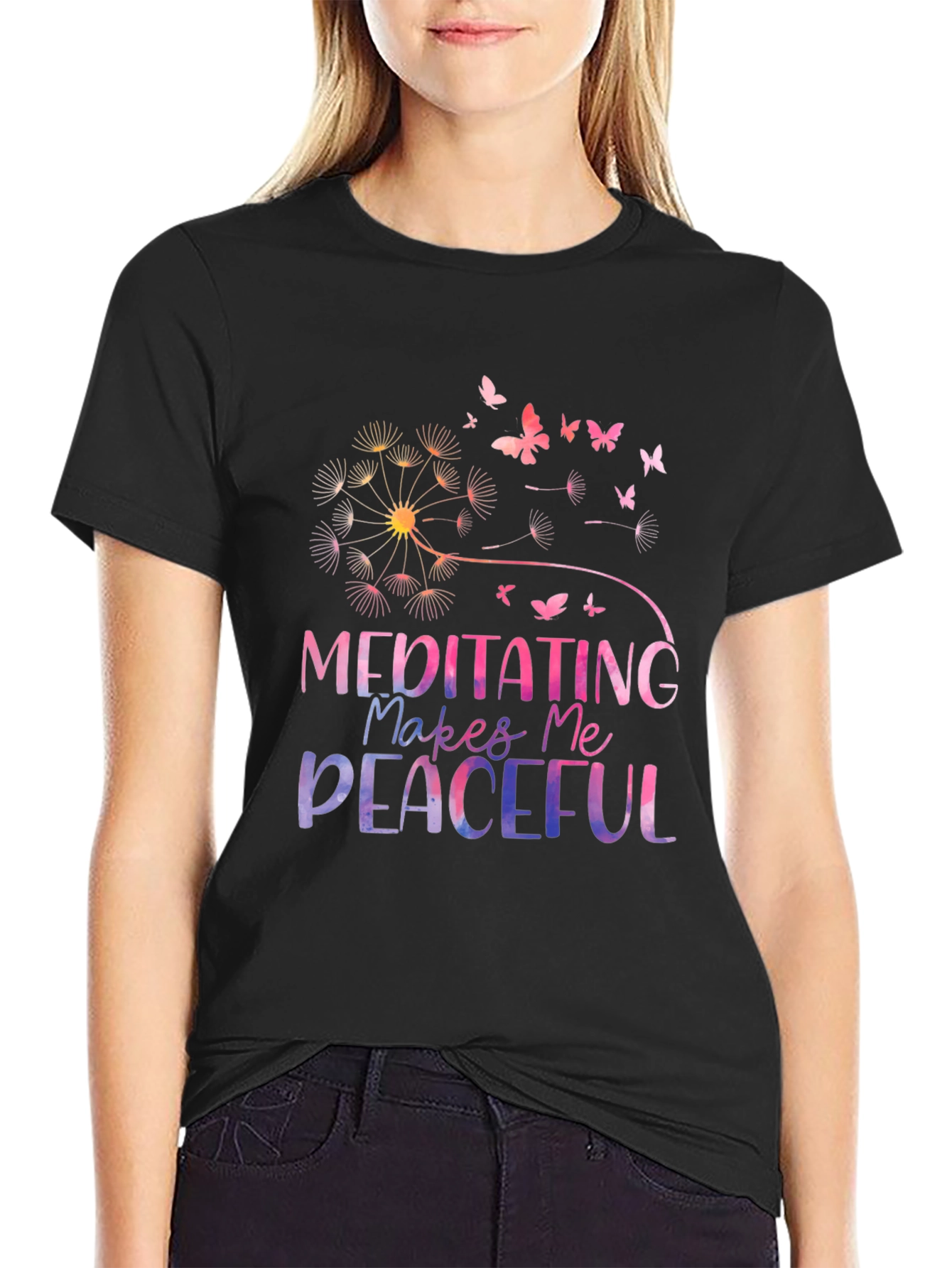 Meditating Makes Me Peaceful T-Shirt