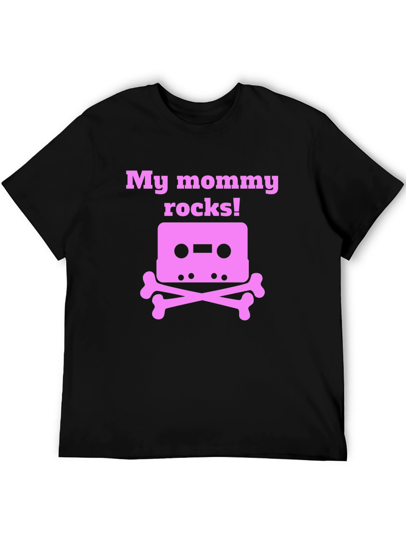 My Mommy Rocks T-Shirt - Cassette Skull Design