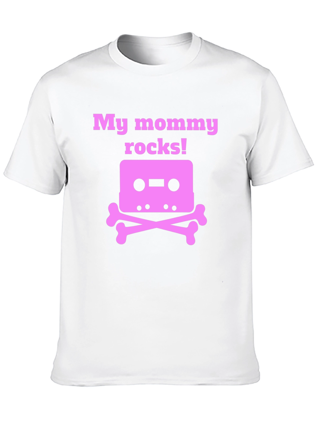 My Mommy Rocks T-Shirt - Cassette Skull Design