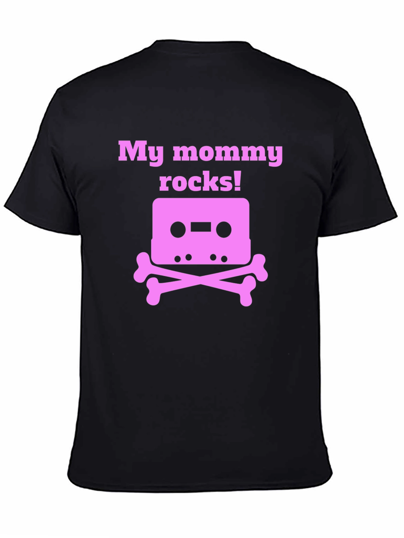 My Mommy Rocks T-Shirt - Cassette Skull Design