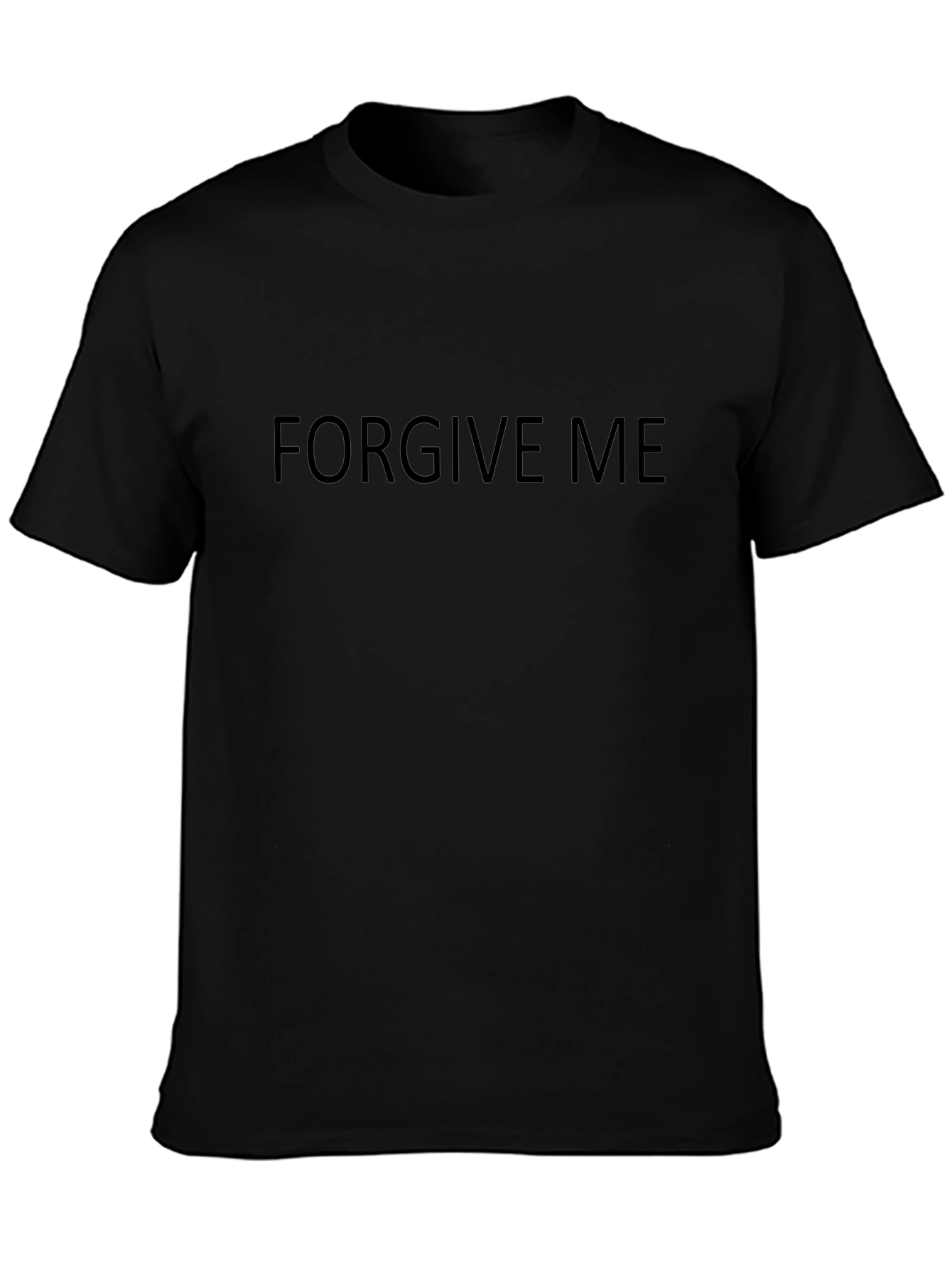 Forgive Me Graphic Tee - Black Cotton Blend