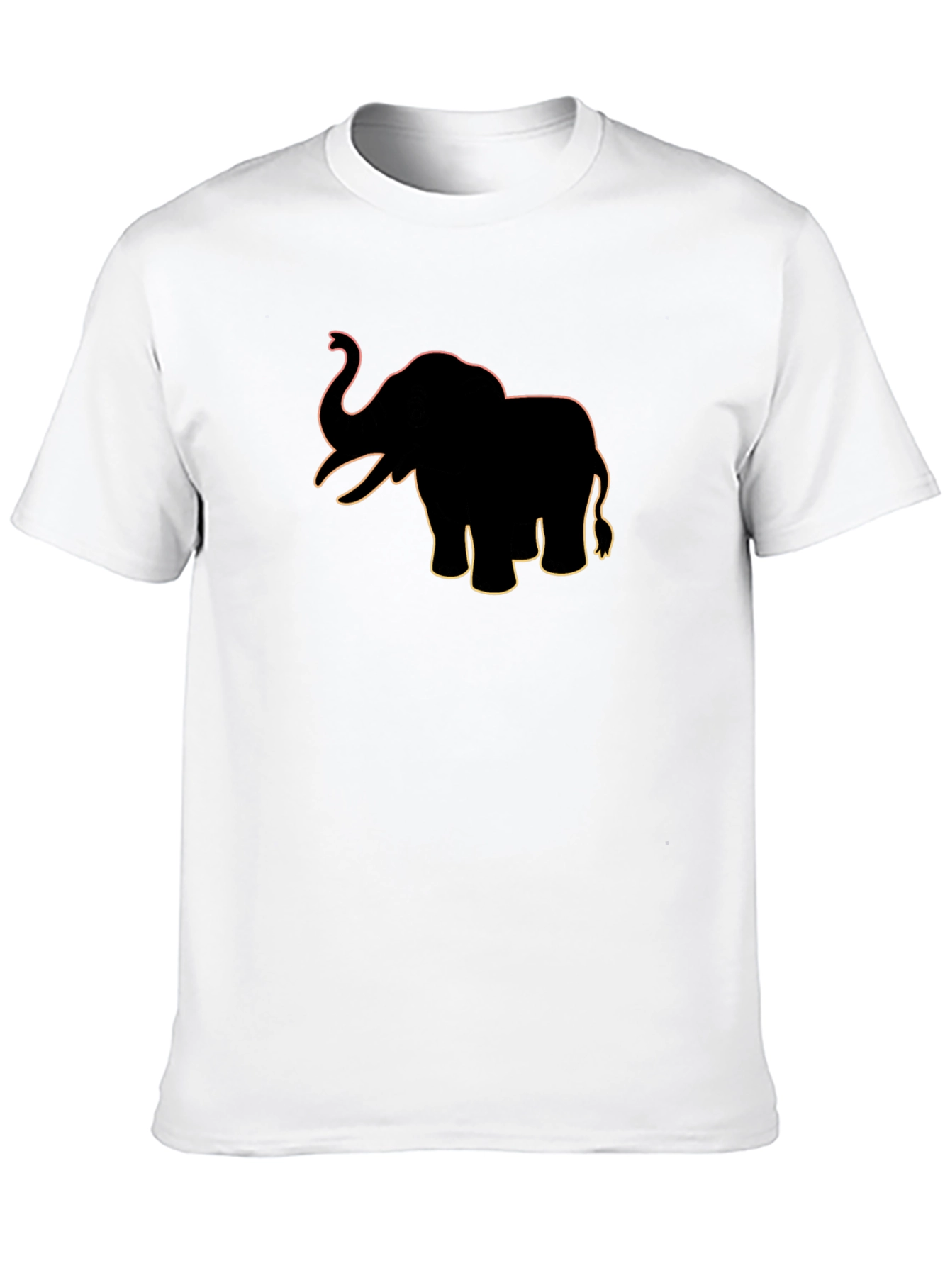 Elephant Graphic Print Black T-Shirt