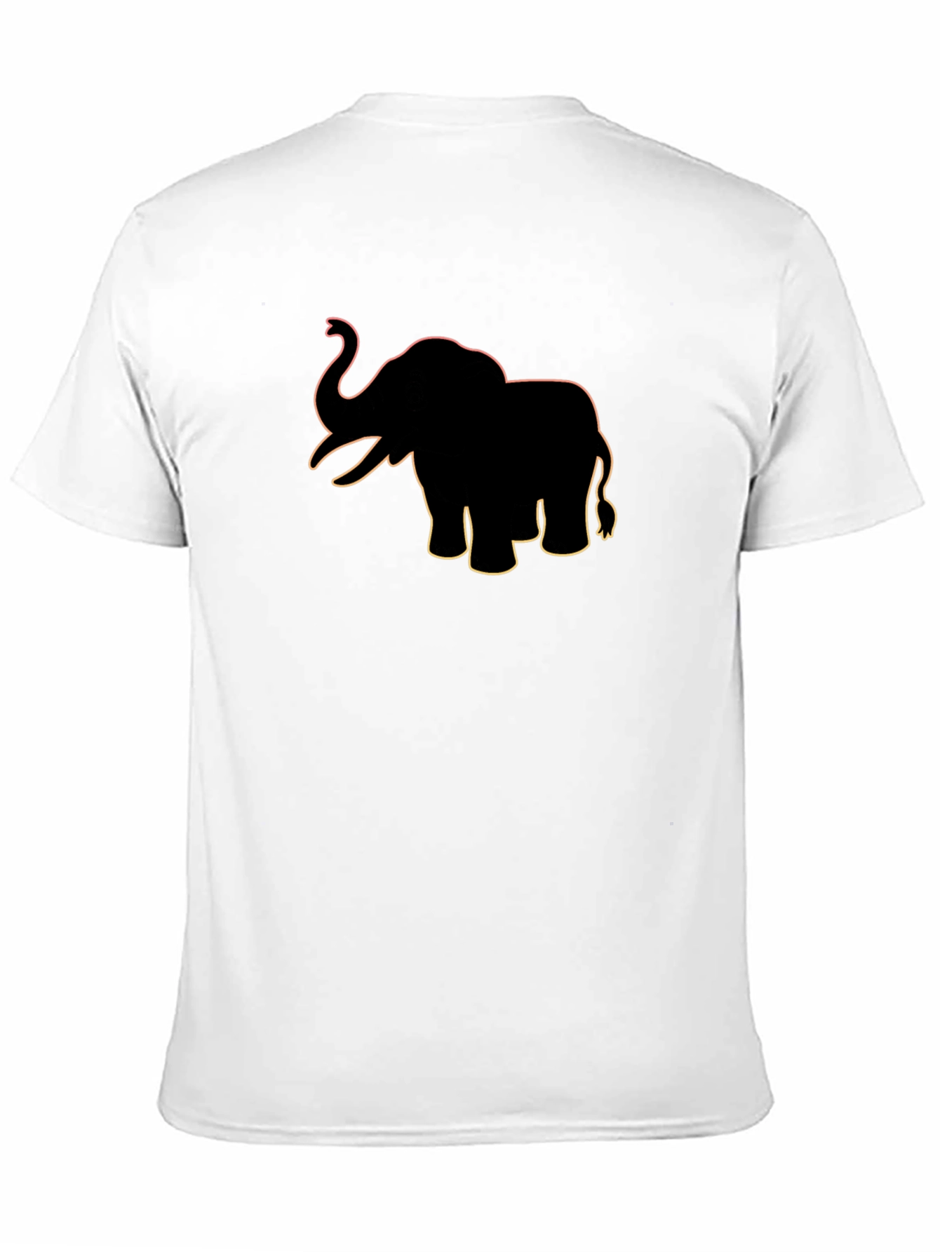 Elephant Graphic Print Black T-Shirt
