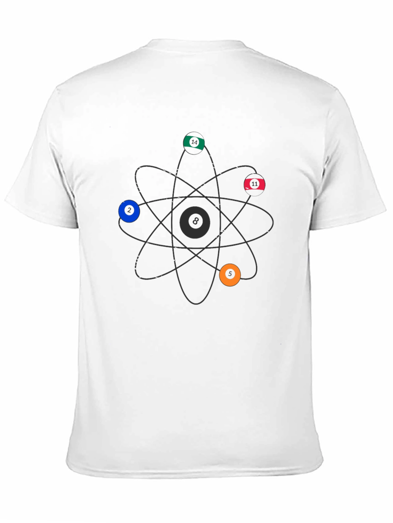 Atom Billiard Balls T-Shirt - Science Pool Graphic Tee