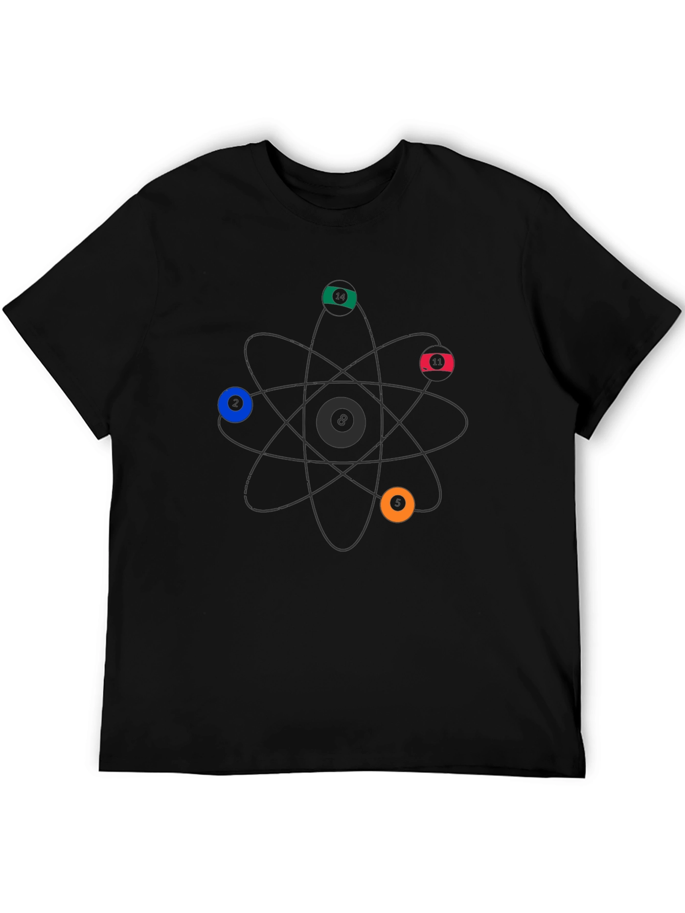 Atom Billiard Balls T-Shirt - Science Pool Graphic Tee