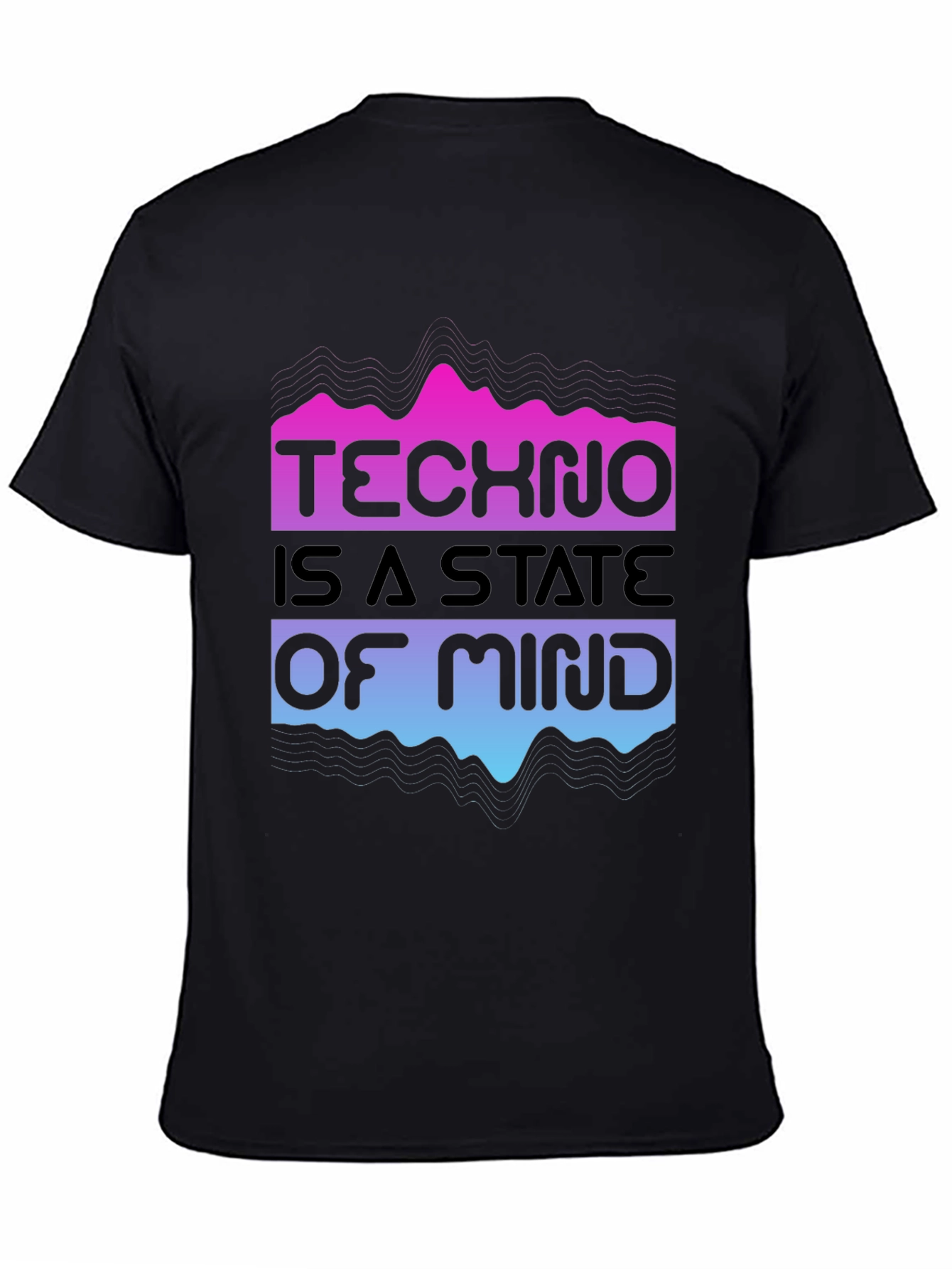 Techno State of Mind Black Graphic T-Shirt