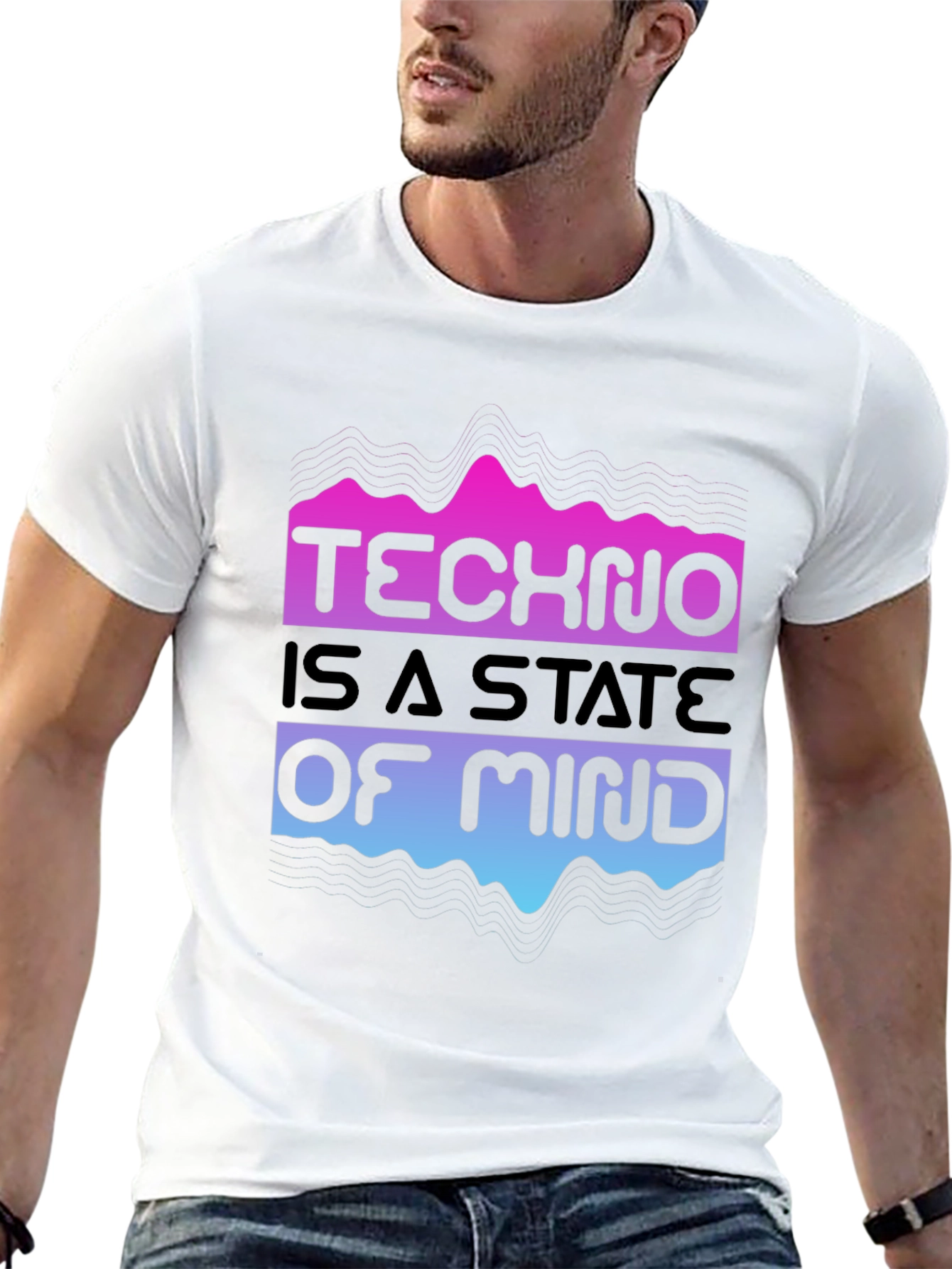 Techno State of Mind Black Graphic T-Shirt