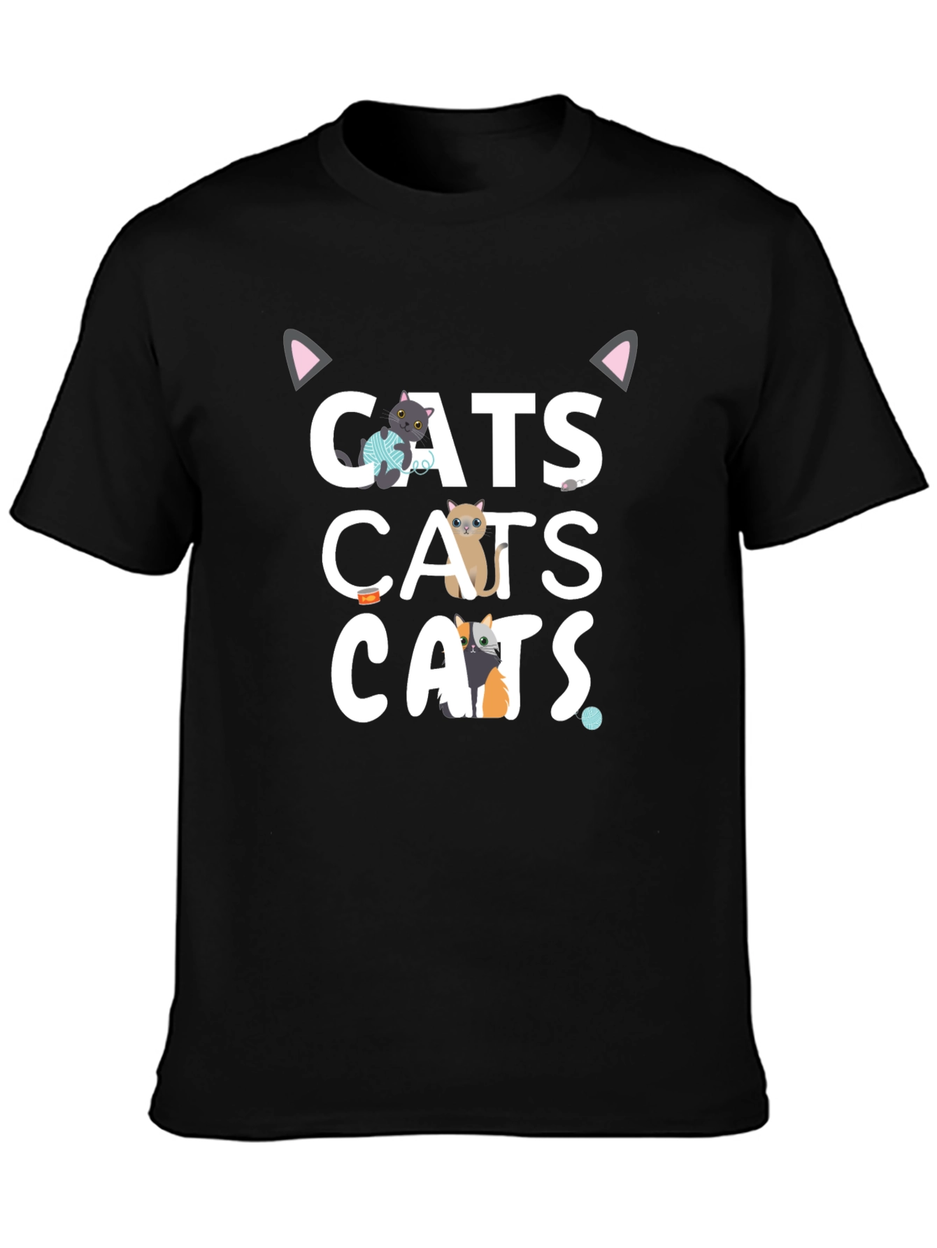 Cats Graphic T-Shirt Funny Cute Tee