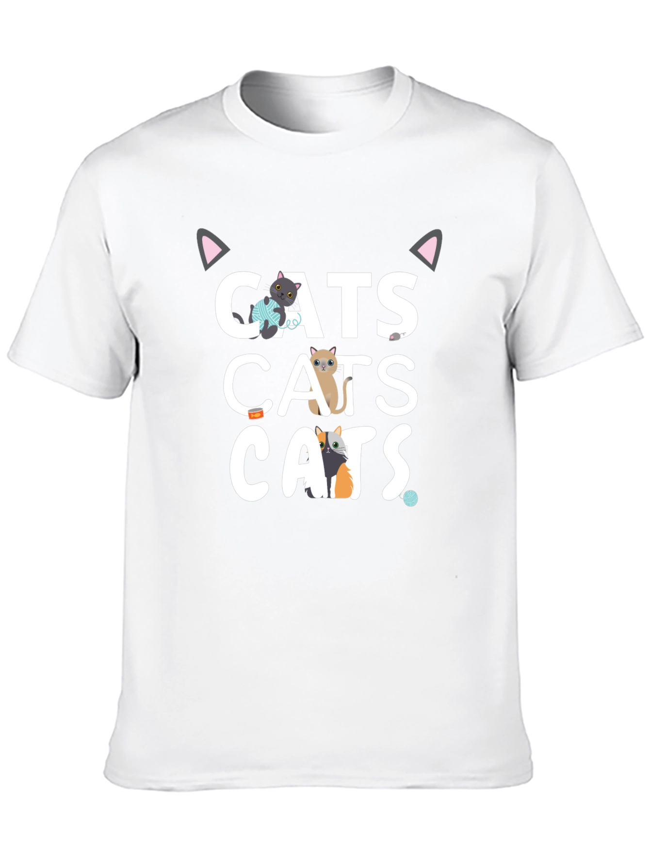 Cats Graphic T-Shirt Funny Cute Tee