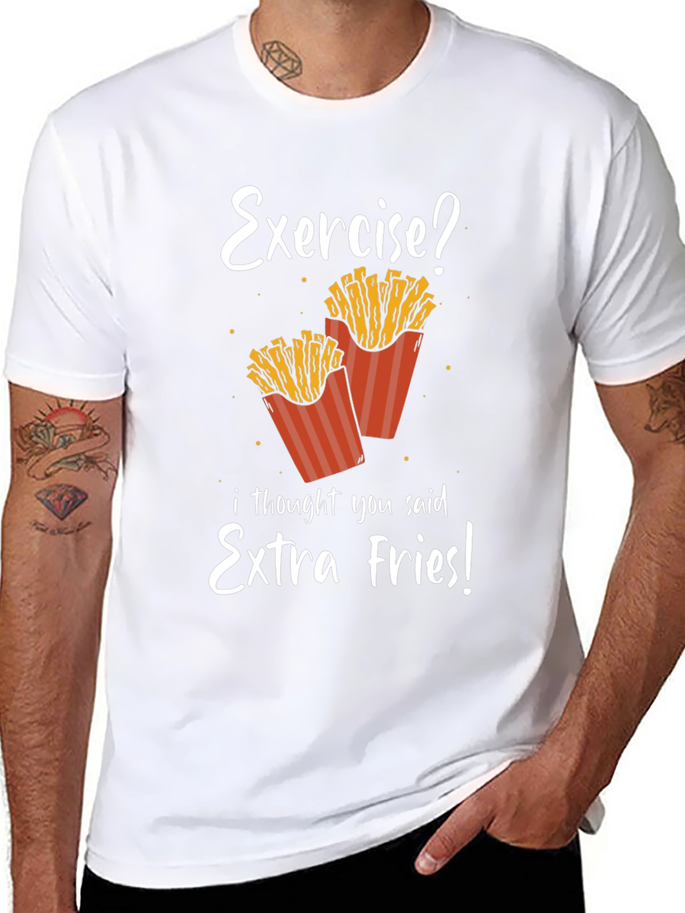 Extra Fries T-Shirt - Funny Foodie Tee