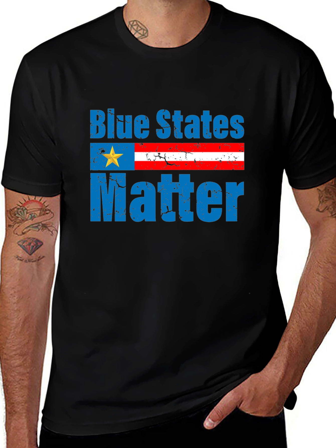Blue States Matter Graphic T-Shirt