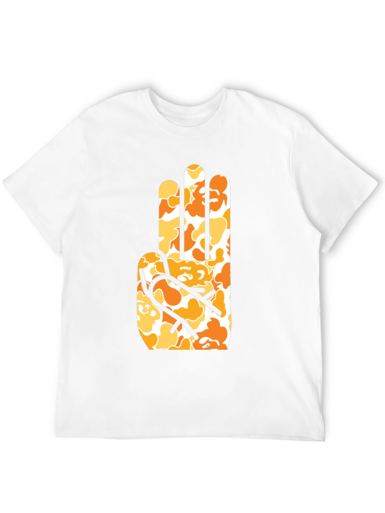 Abstract Hand Print Black T-Shirt
