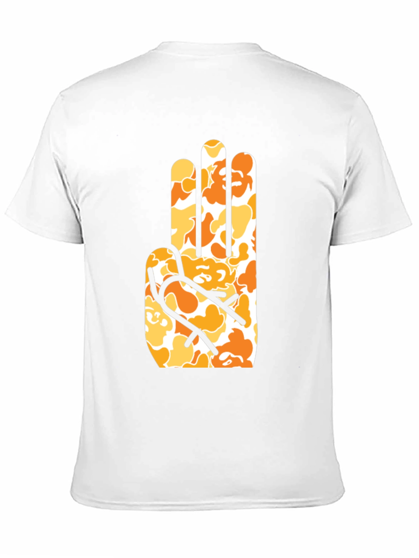 Abstract Hand Print Black T-Shirt