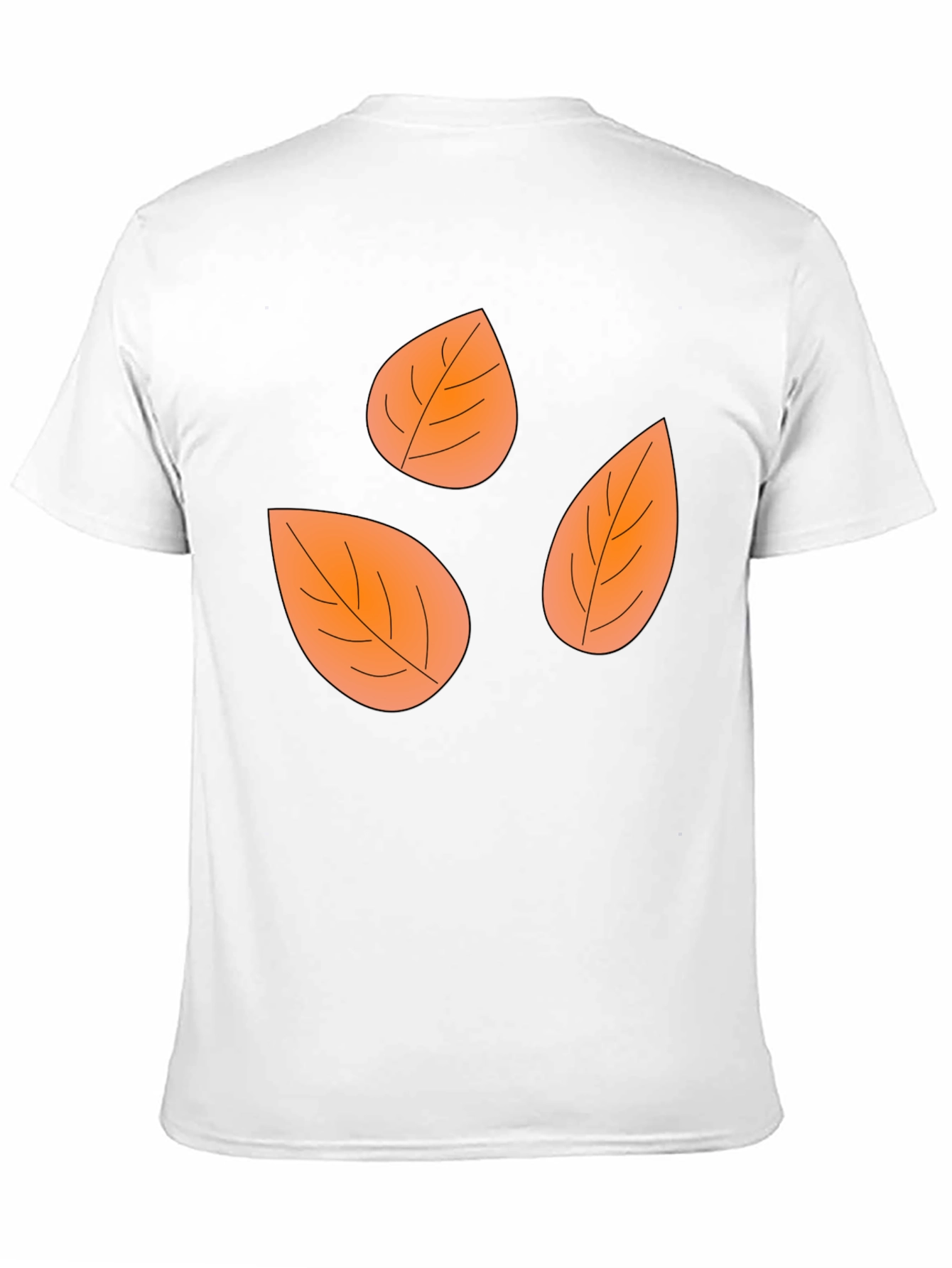 Fall Leaves Black Graphic Tee Shirt
